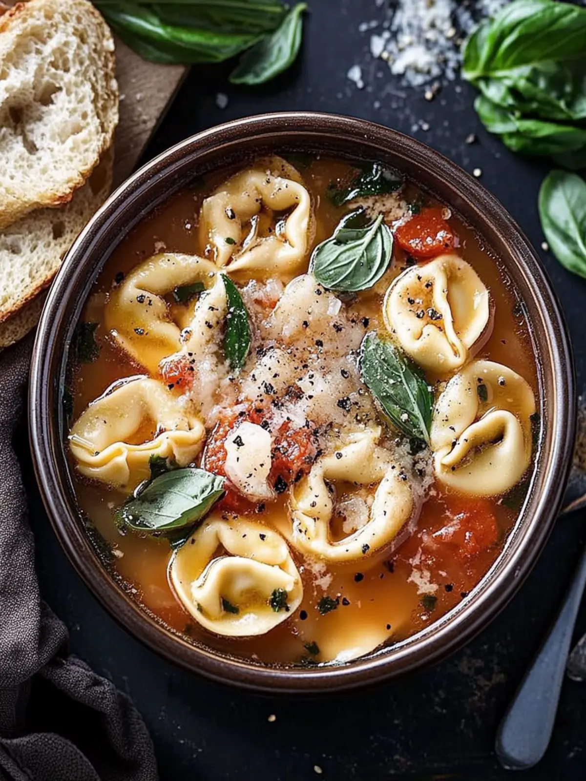Rustic Italian Tortellini Soup for Cozy Nights In 4 Rustic Italian Tortellini Soup
