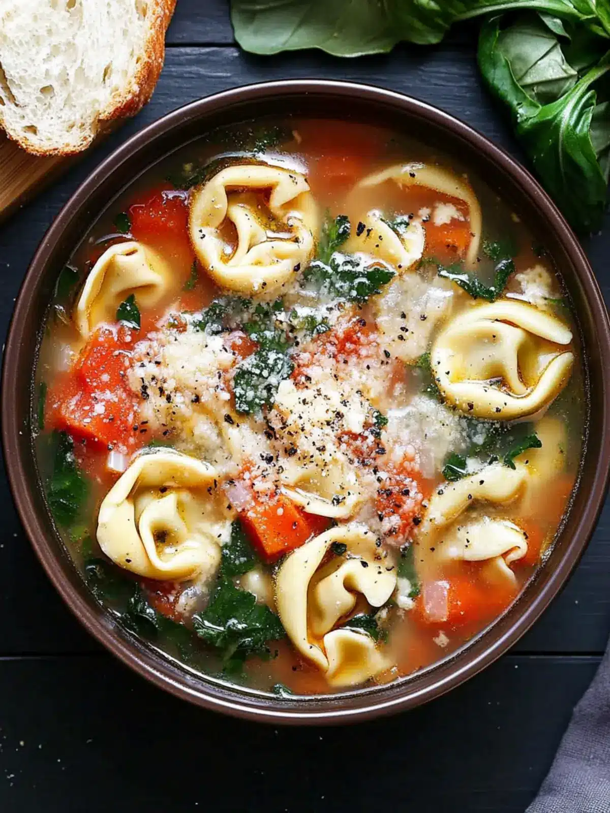 Rustic Italian Tortellini Soup for Cozy Nights In 2 Rustic Italian Tortellini Soup