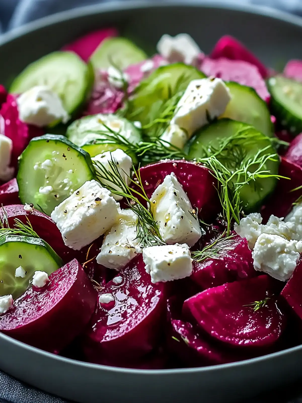 Vibrant Beet Salad with Feta, Cucumbers, and Dill Delight 5 Beet Salad with Feta, Cucumbers, and Dill