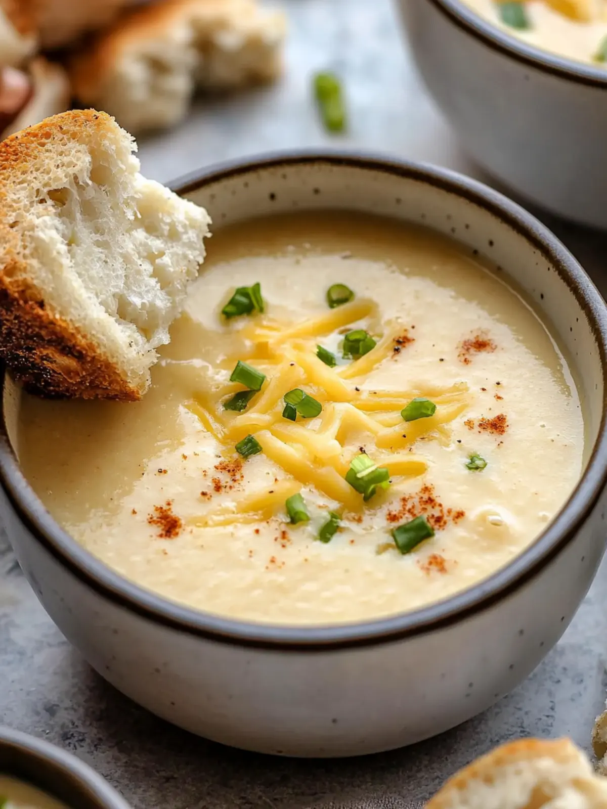 Creamy Roasted Garlic Cheddar Cauliflower Soup Delight 2 Roasted Garlic Cheddar Cauliflower Soup