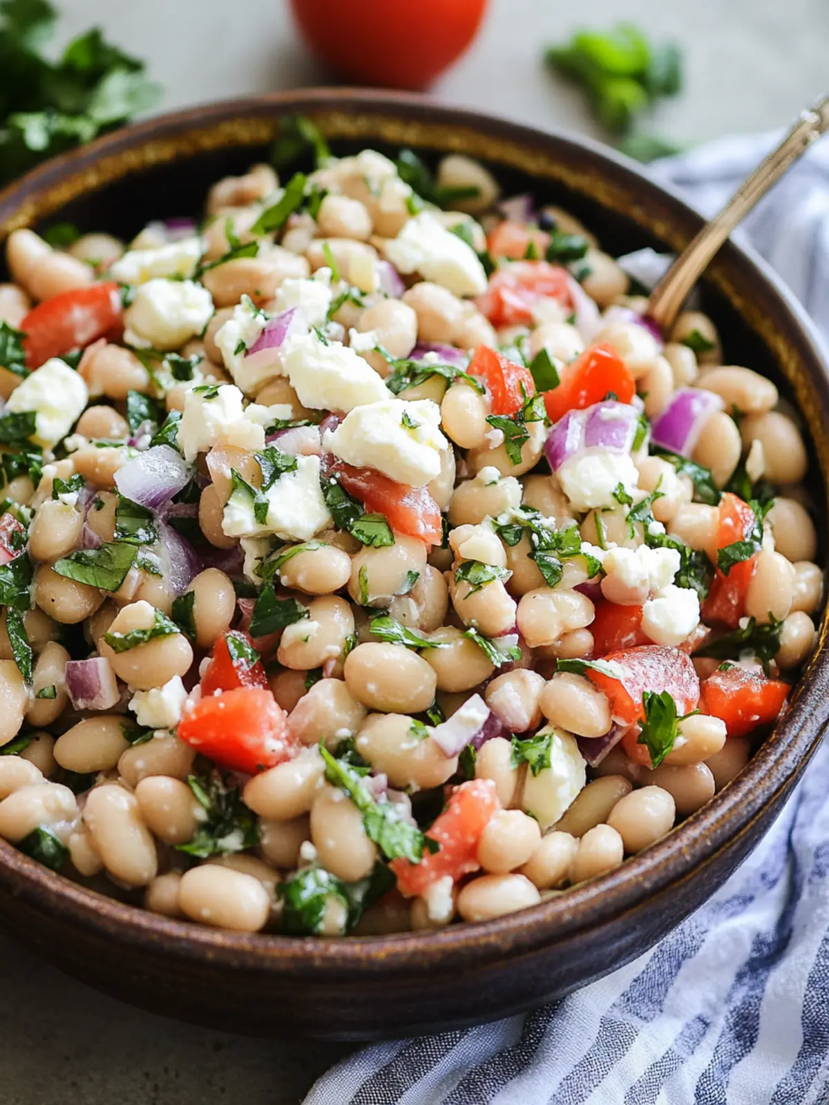 Mediterranean White Bean Salad with Feta That Dazzles Your Tastebuds 5 Mediterranean White Bean Salad with Feta