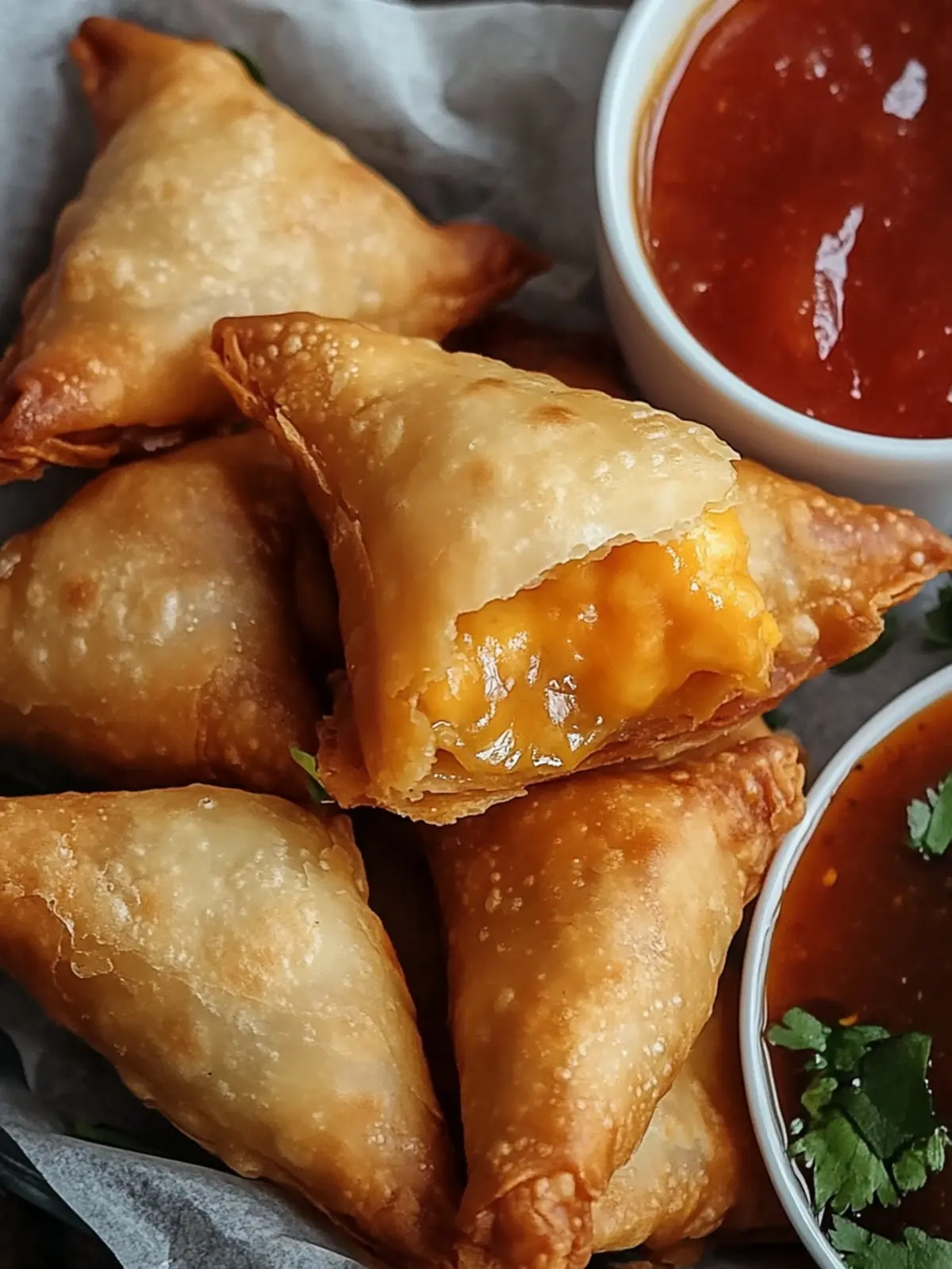 Irresistible Cheese Samosas with a Zesty Cilantro Twist 2 Cheese Samosas