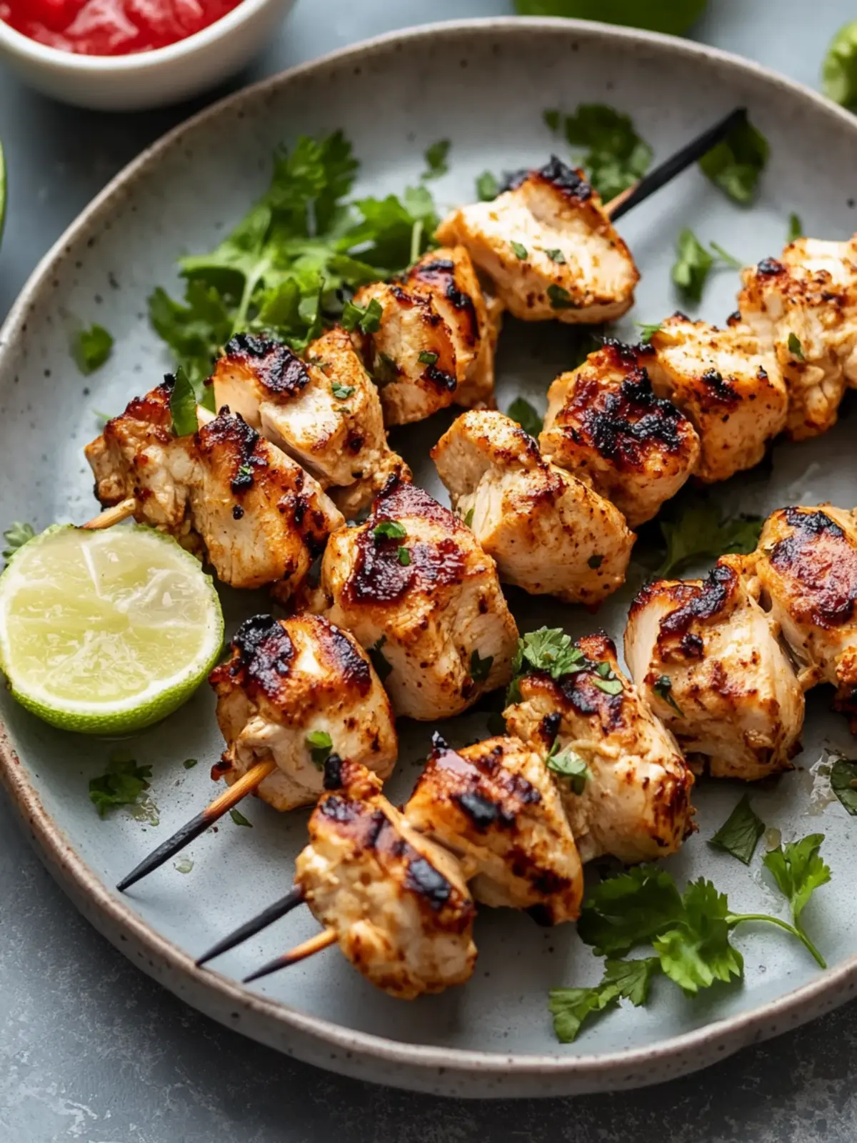 Juicy Chicken Kebabs with Minty Yogurt Marinade Delight 3 Chicken Kebabs