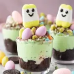 Easy Easter Pistachio Pudding Dirt Cups with Oreos and Peeps 8 Easy Easter Pistachio Pudding Dirt Cups With Oreos And Peeps