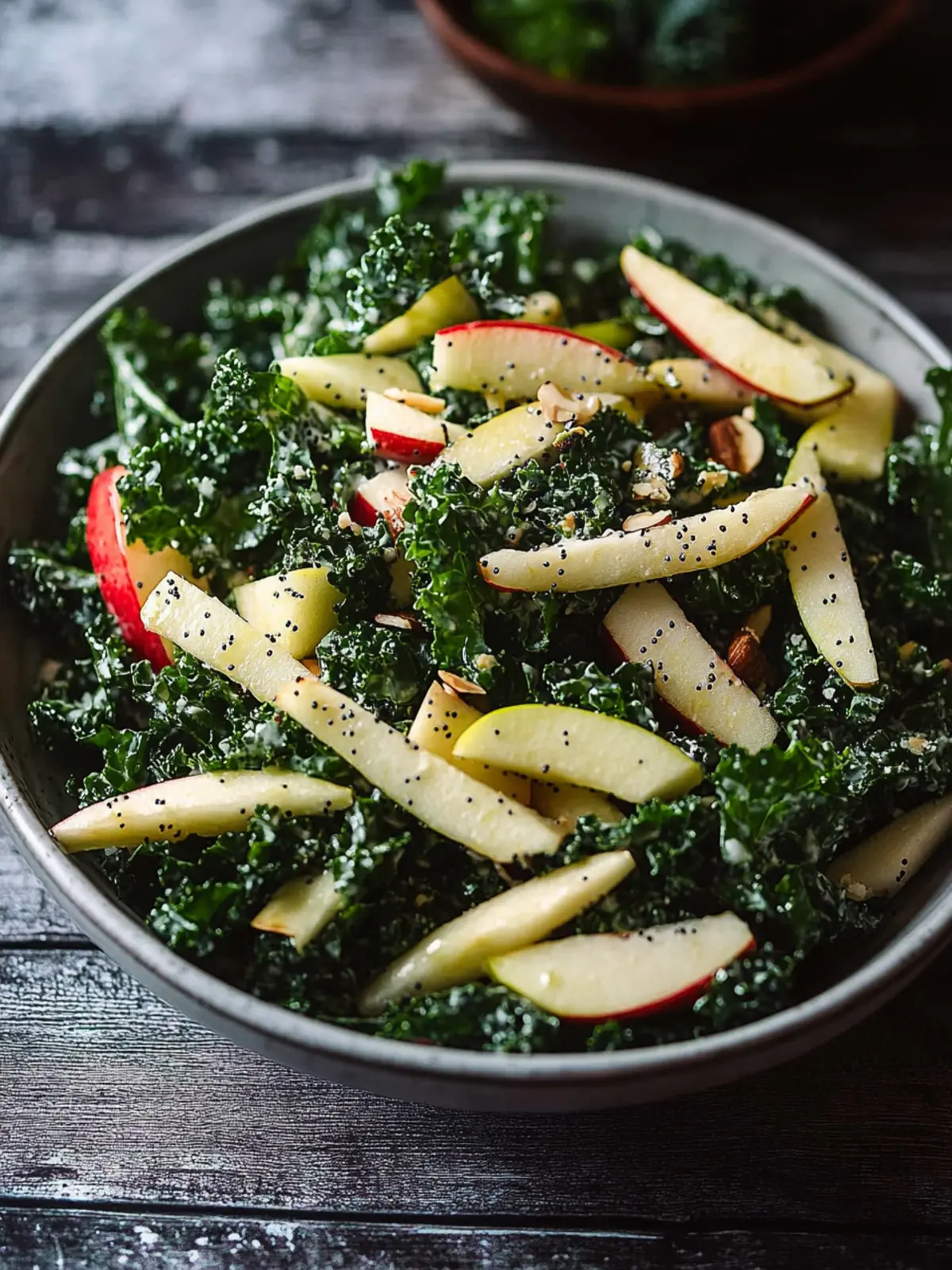 Delicious Kale Apple Salad with Creamy Poppy Seed Dressing 4 Kale Apple Salad with Creamy Poppy Seed Dressing