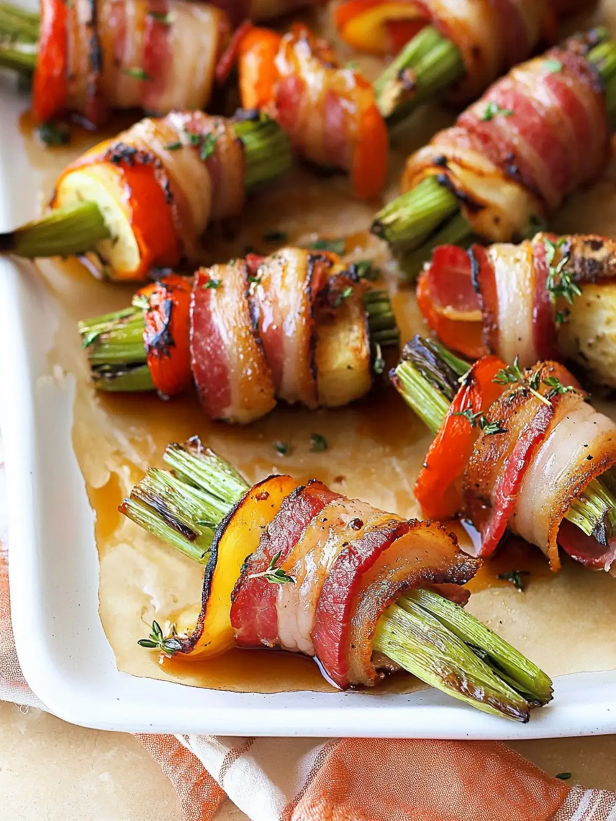 Savor Bacon Wrapped Vegetables with Maple Glaze Magic 5 Bacon Wrapped Vegetables with Maple Glaze