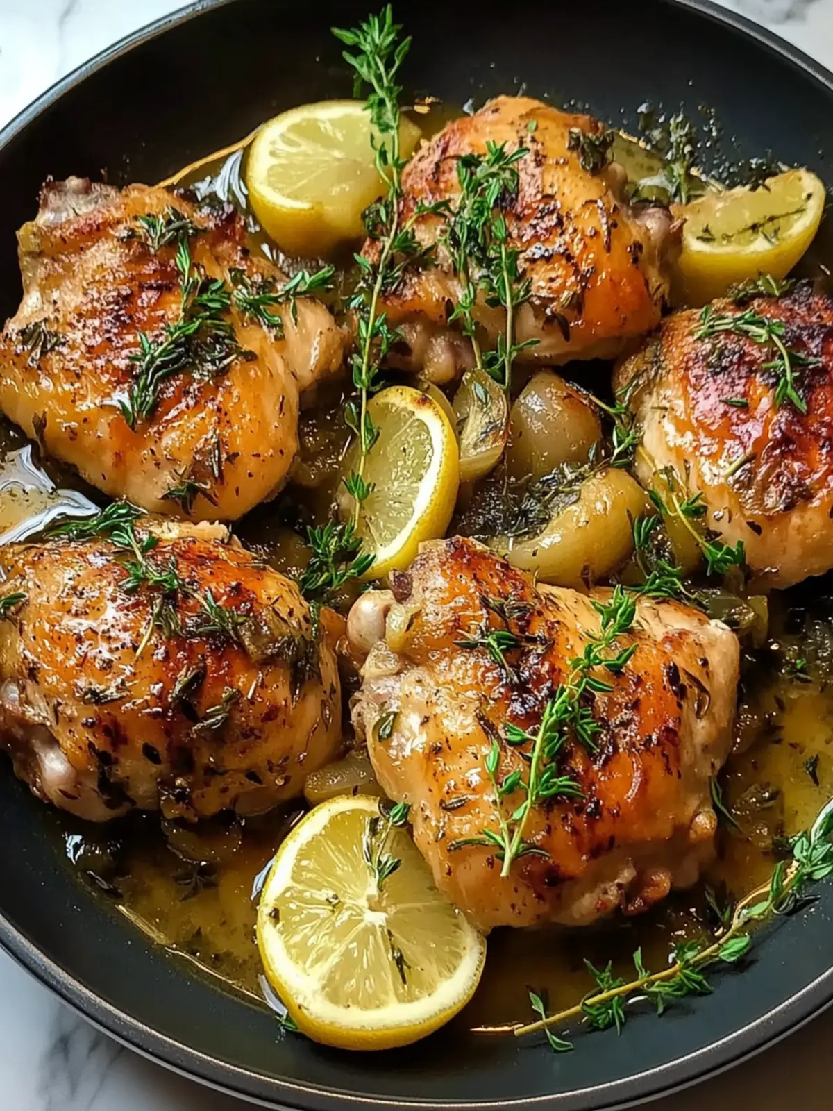 Savory White Wine Chicken Thighs with Herbs and Shallots 2 White Wine Chicken