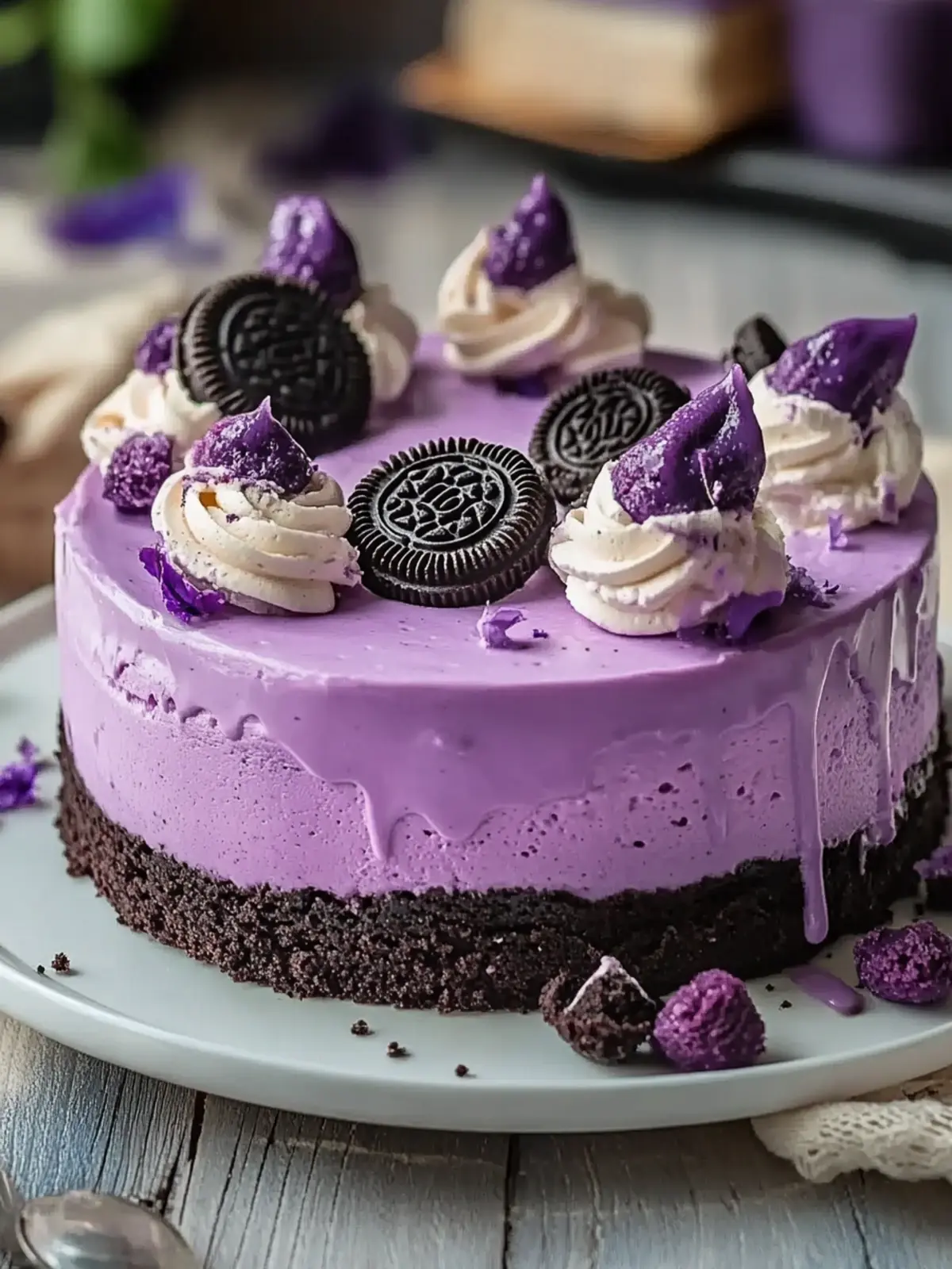 Delicious Ube Oreo Cheesecake Recipe for Sweet Treat Lovers 5 Ube Oreo Cheesecake Recipe