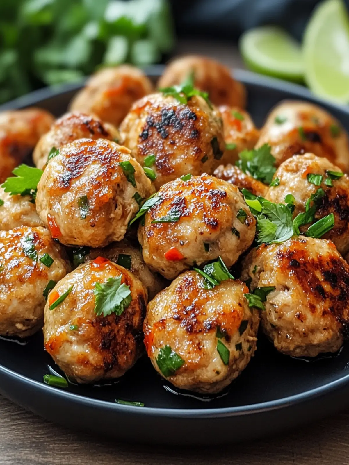 Savory Easy Thai Baked Chicken Meatballs You’ll Crave! 4 Easy Thai Baked Chicken Meatballs