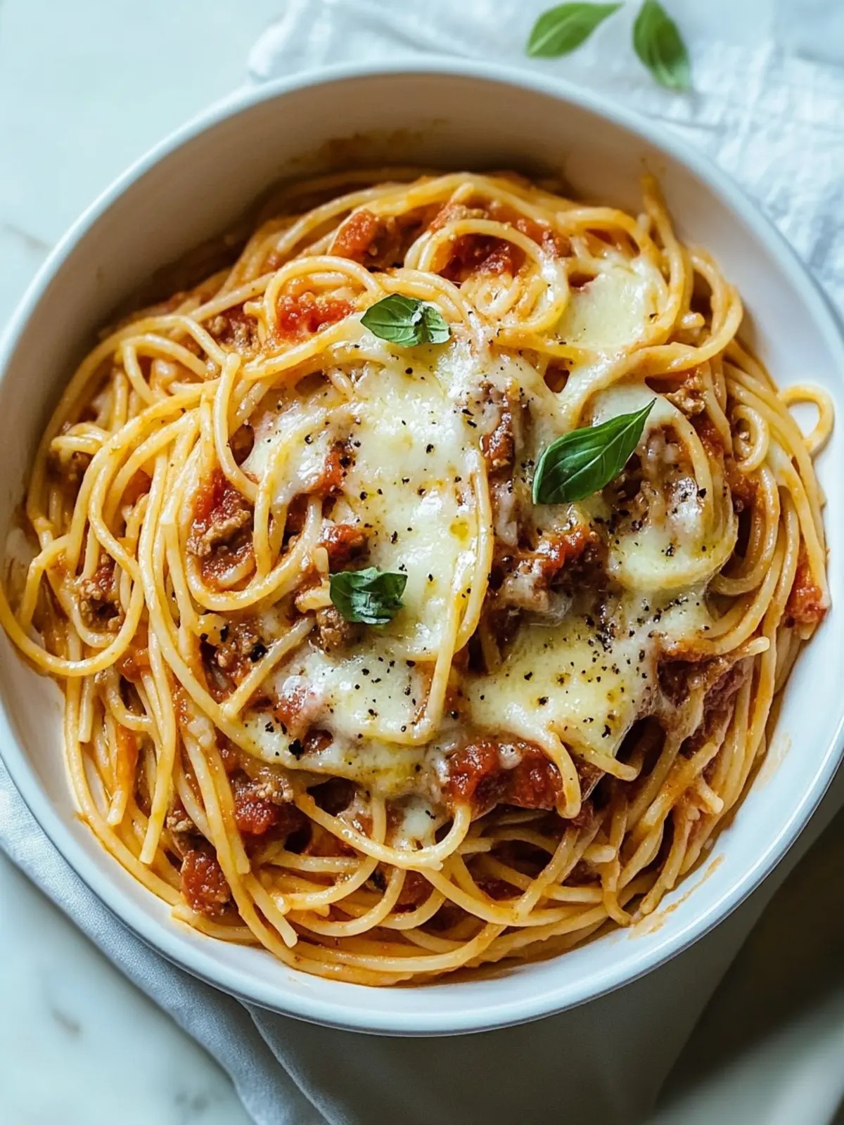 World's Best Spaghetti with Creamy Neufchâtel Delight 2 Worlds Best Spaghetti