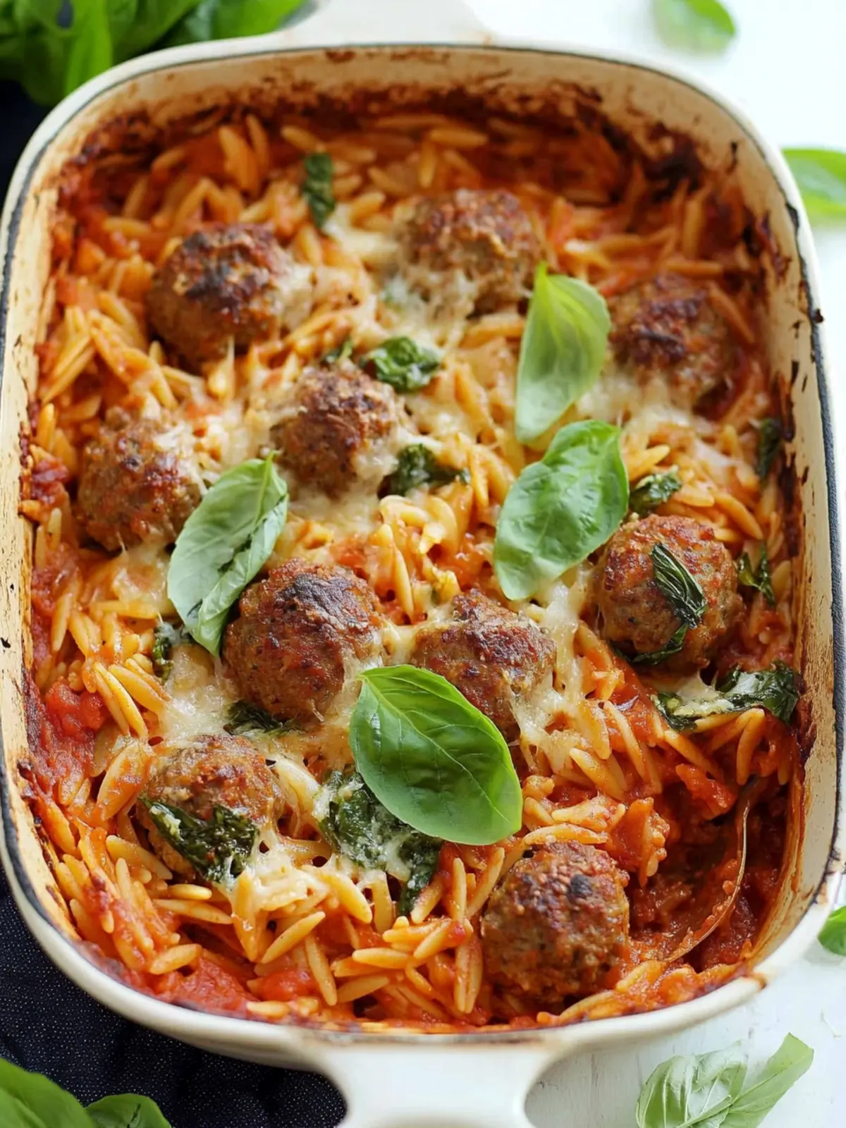 Savory Meatball Orzo Bake One Pot Wonder for Ultimate Cozy Nights 4 Meatball Orzo Bake {One Pot}