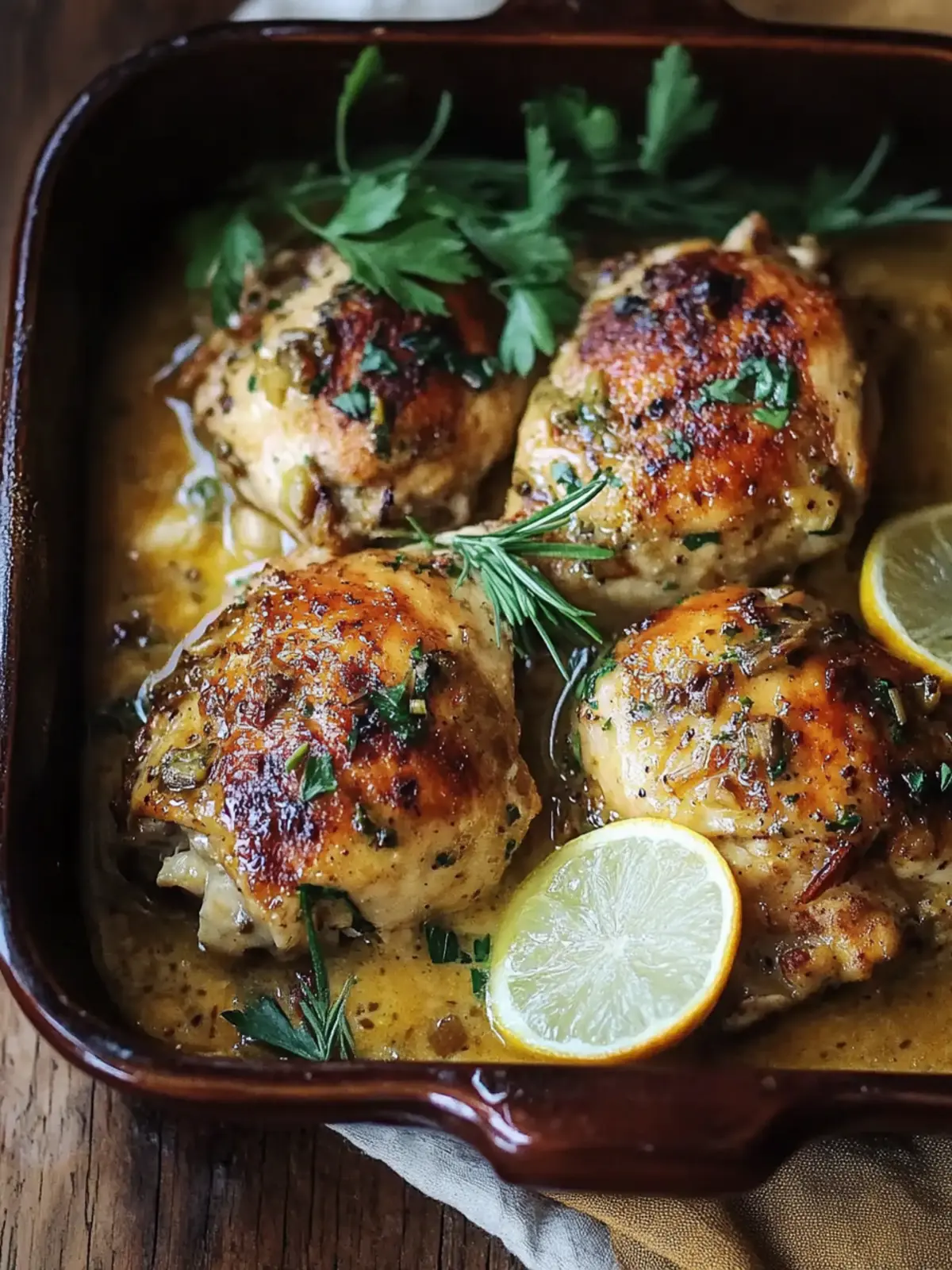 Savory Whole Grain Mustard Chicken Thighs in Creamy Sauce 5 Whole Grain Mustard Chicken