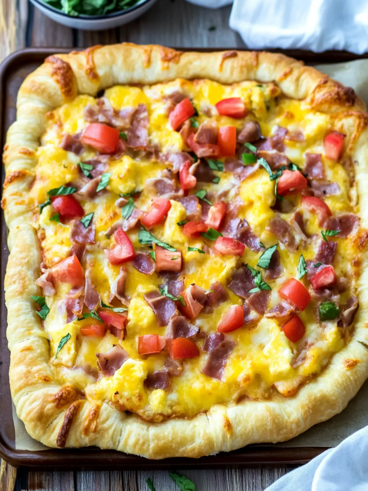 Brunch Bliss: Breakfast Pizza with Crescent Rolls Magic 4 Breakfast Pizza with Crescent Rolls