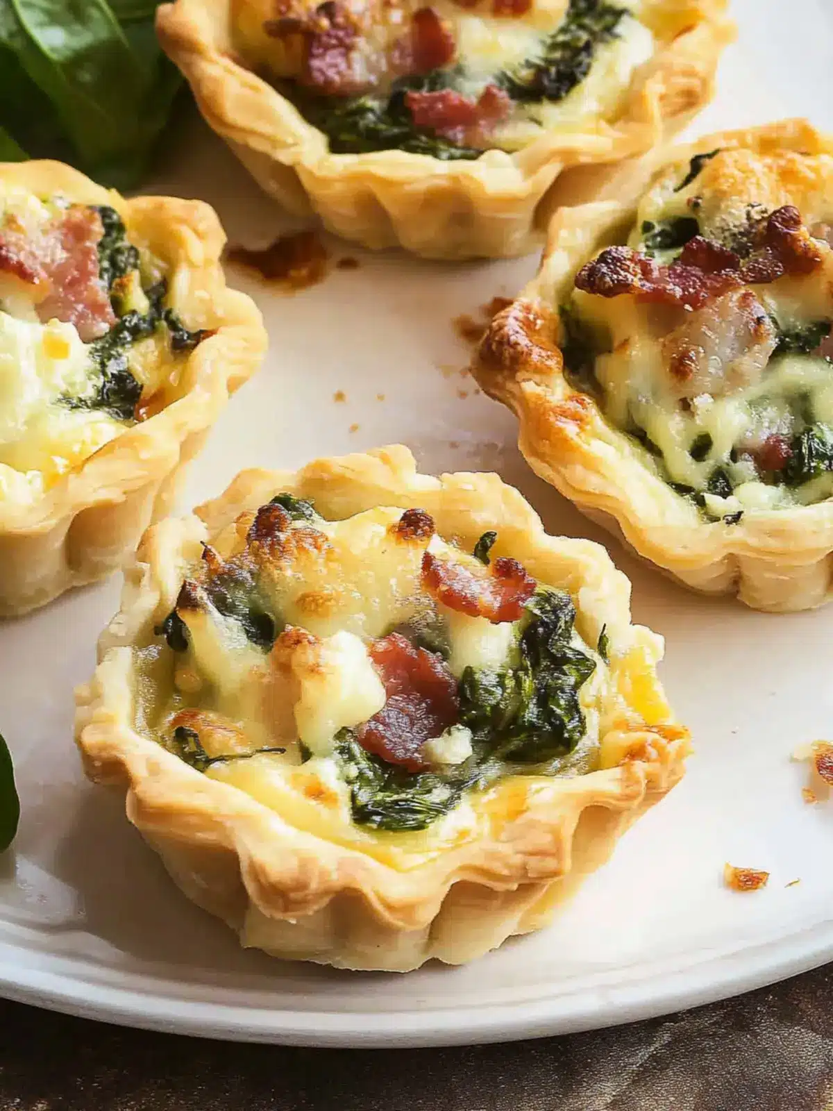Bacon, Cheese and Spinach Tartlets: A Comfort Food Delight 5 Bacon, Cheese and Spinach Tartlets