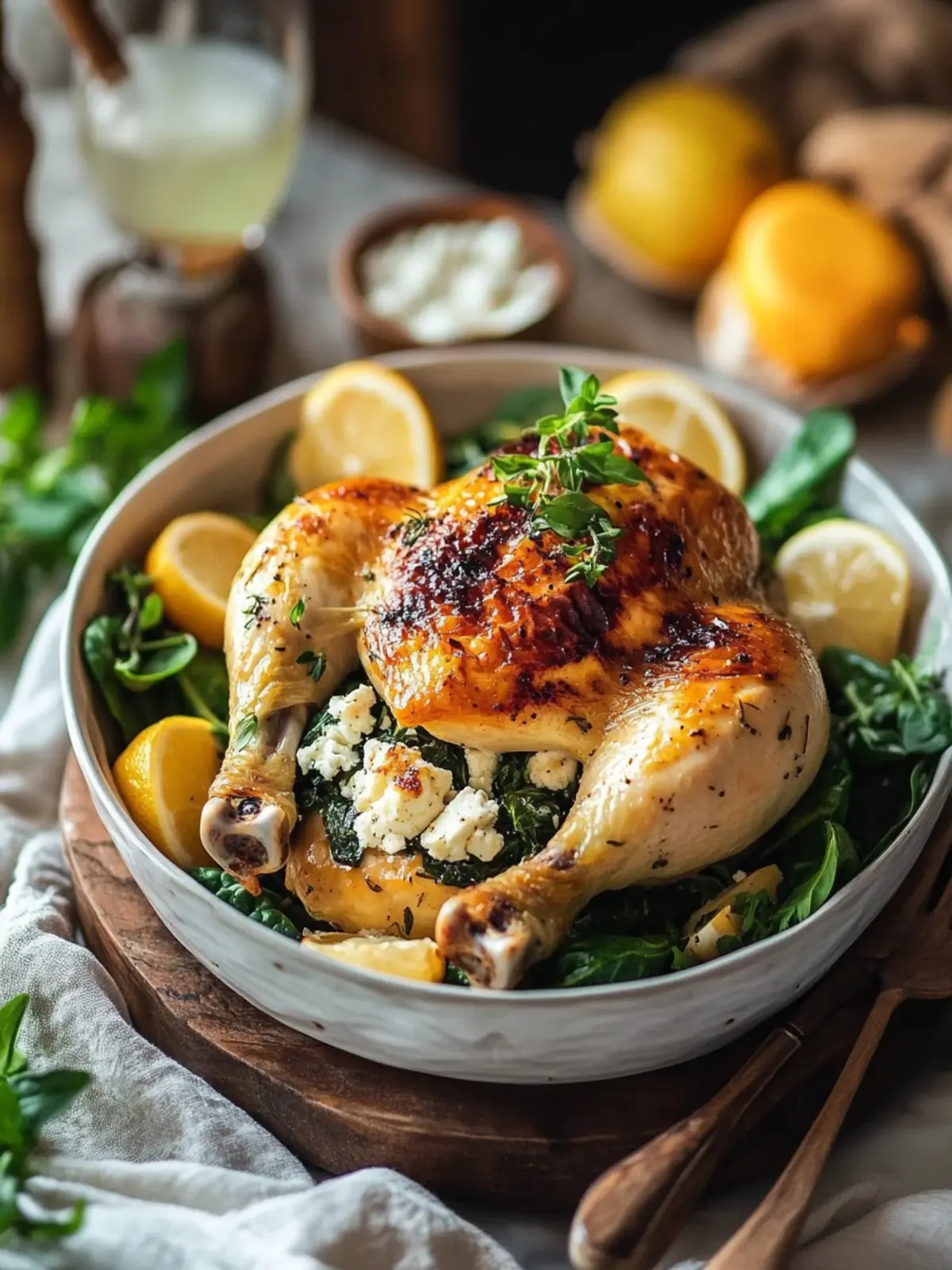 Mouthwatering Stuffed Easter Chicken with Spinach and Feta 3 Stuffed Easter Chicken with Spinach and Feta