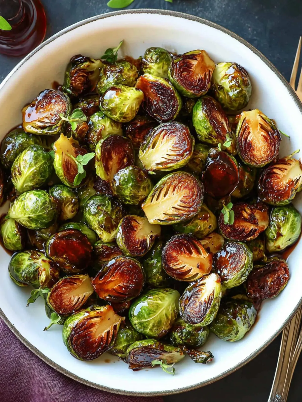 Sweet & Savory Caramelized Balsamic Glaze Brussels Sprouts 2 Caramelized Balsamic Glaze Brussels Sprouts