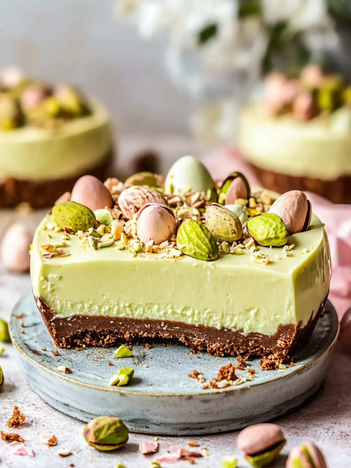 Decadent Pistachio Easter Egg Cheesecake No Bake Delight 3 Pistachio Easter Egg Cheesecake (No Bake)