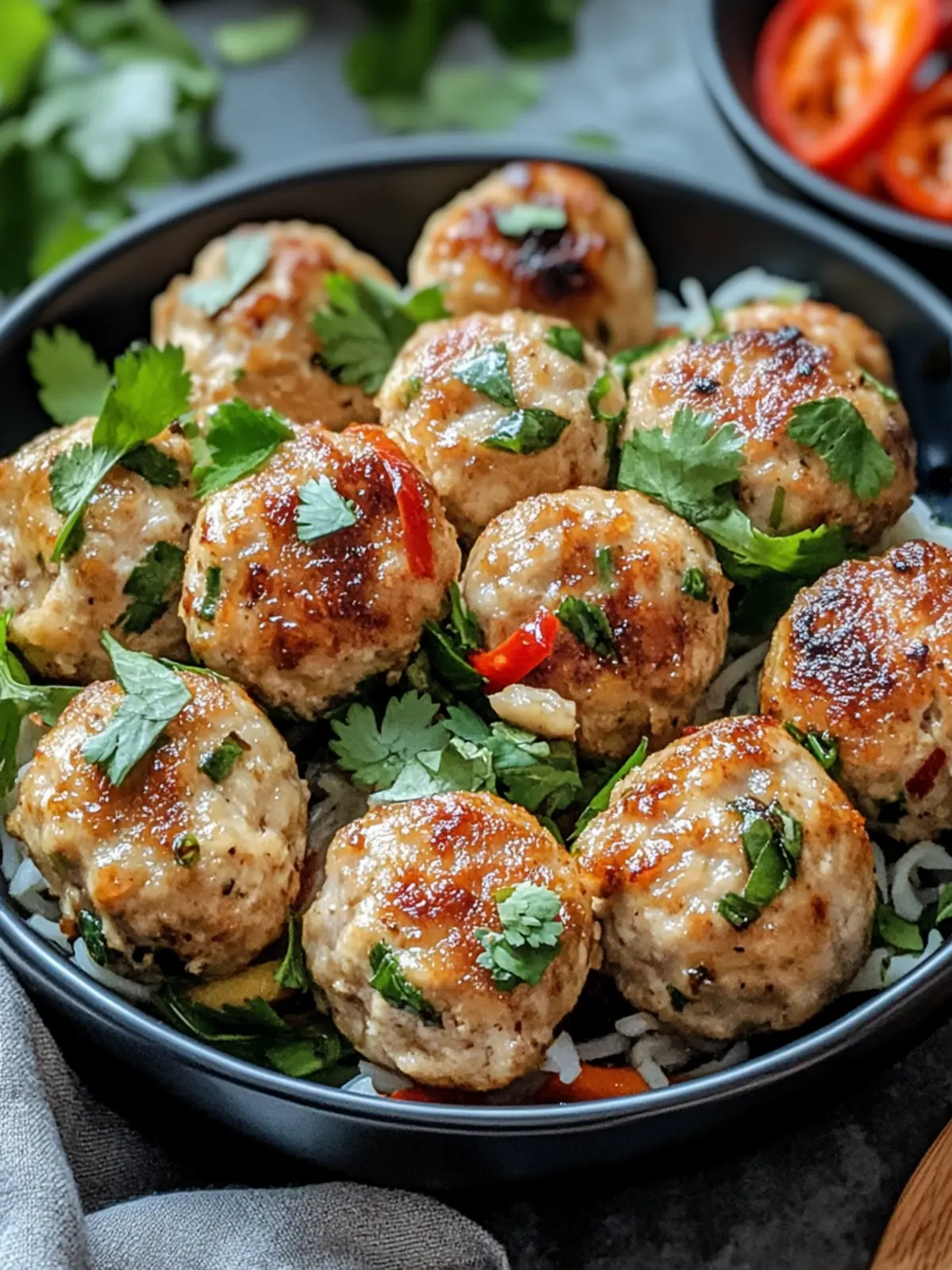 Savory Easy Thai Baked Chicken Meatballs You’ll Crave! 3 Easy Thai Baked Chicken Meatballs