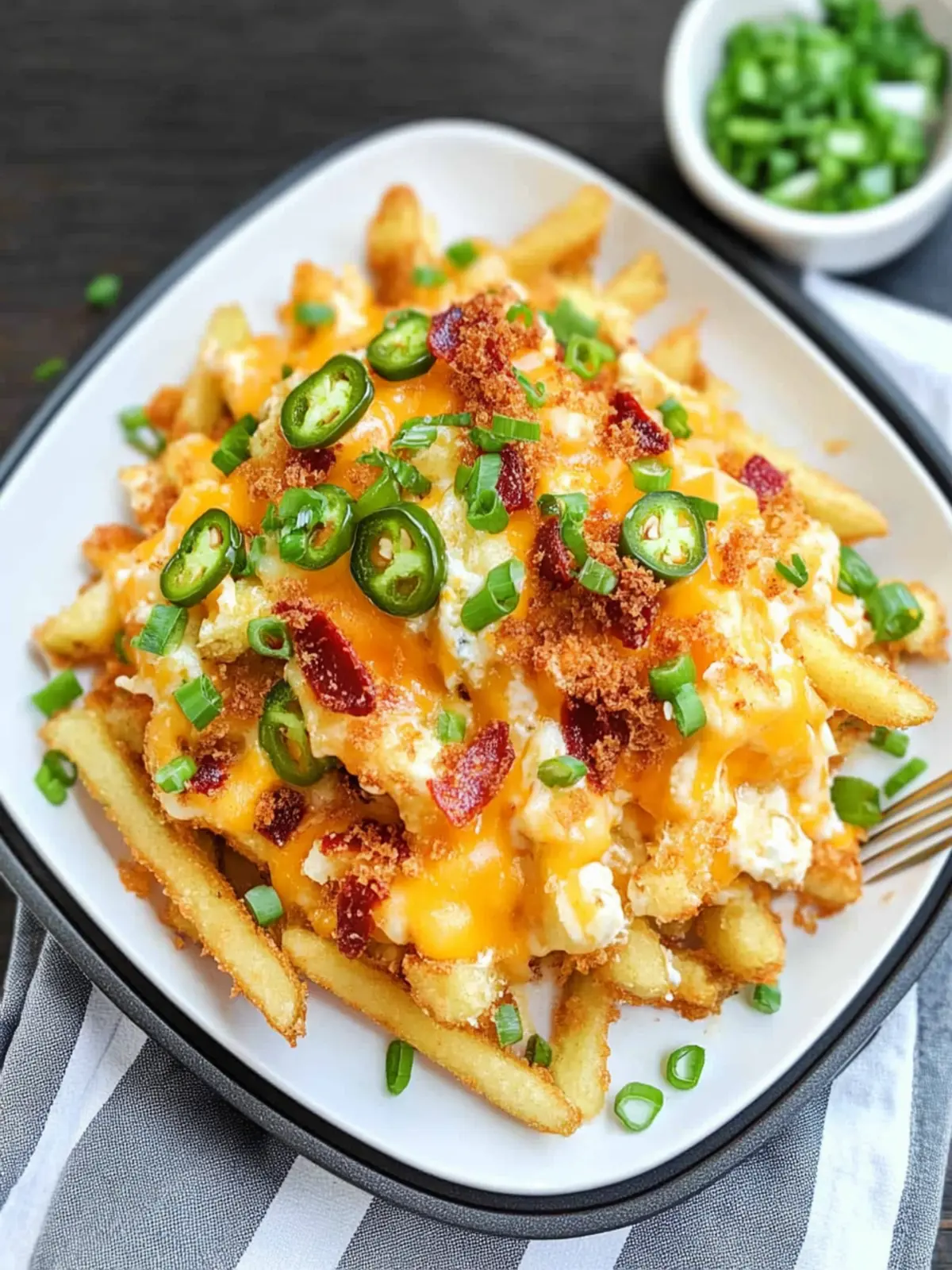 Jalapeño Popper Loaded Cheese Fries for Ultimate Comfort Food 3 Jalapeño Popper Loaded Cheese Fries