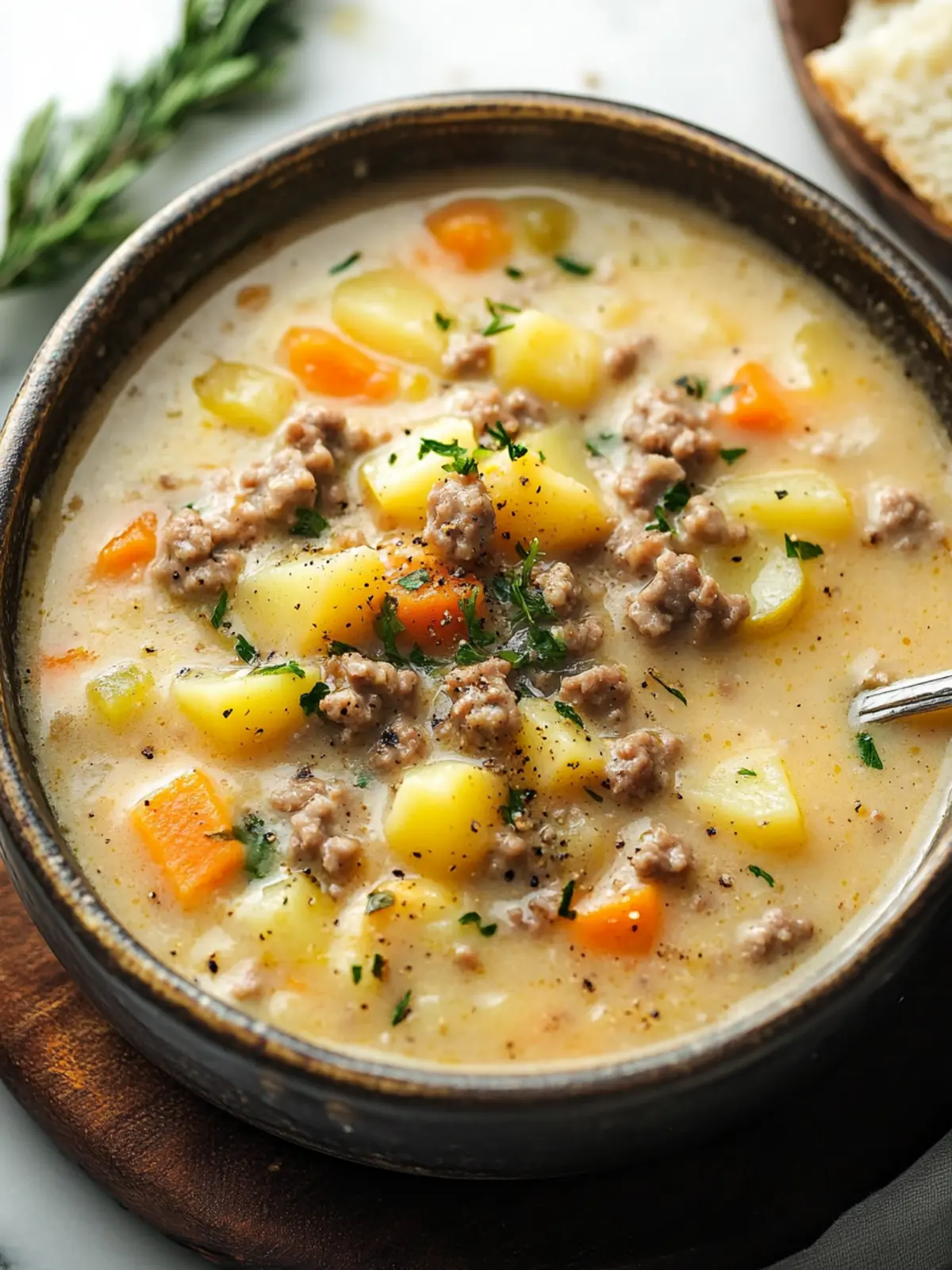 Creamy Hamburger Potato Soup Loaded with Flavor and Comfort 3 Creamy Hamburger Potato Soup