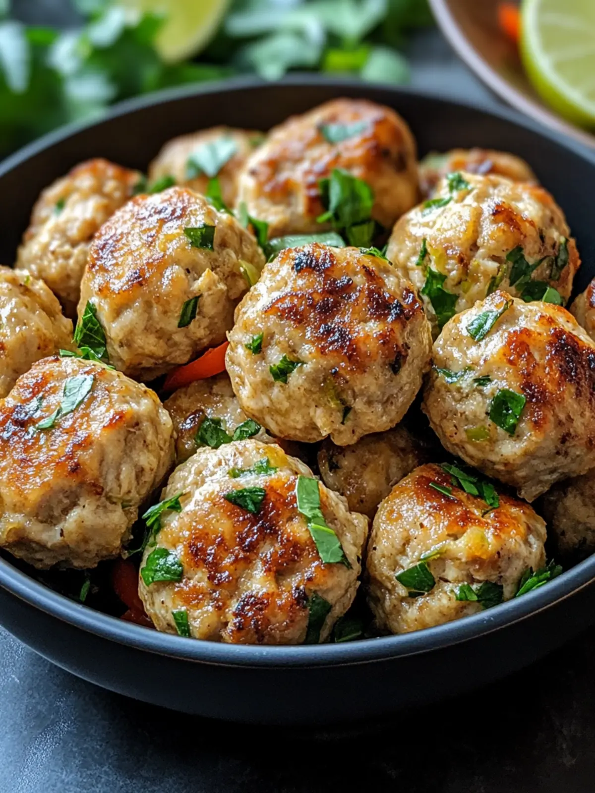 Savory Easy Thai Baked Chicken Meatballs You’ll Crave! 2 Easy Thai Baked Chicken Meatballs