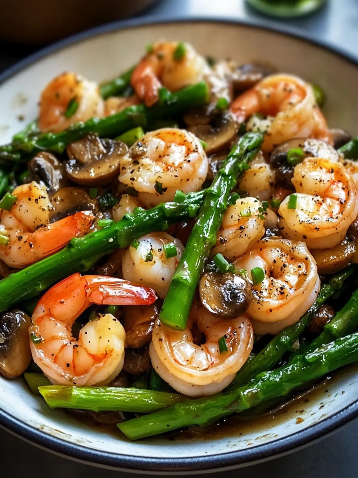 Shrimp and Asparagus Stir-Fry with Mushrooms for a Fresh Meal 2 Shrimp and Asparagus Stir-Fry with Mushrooms