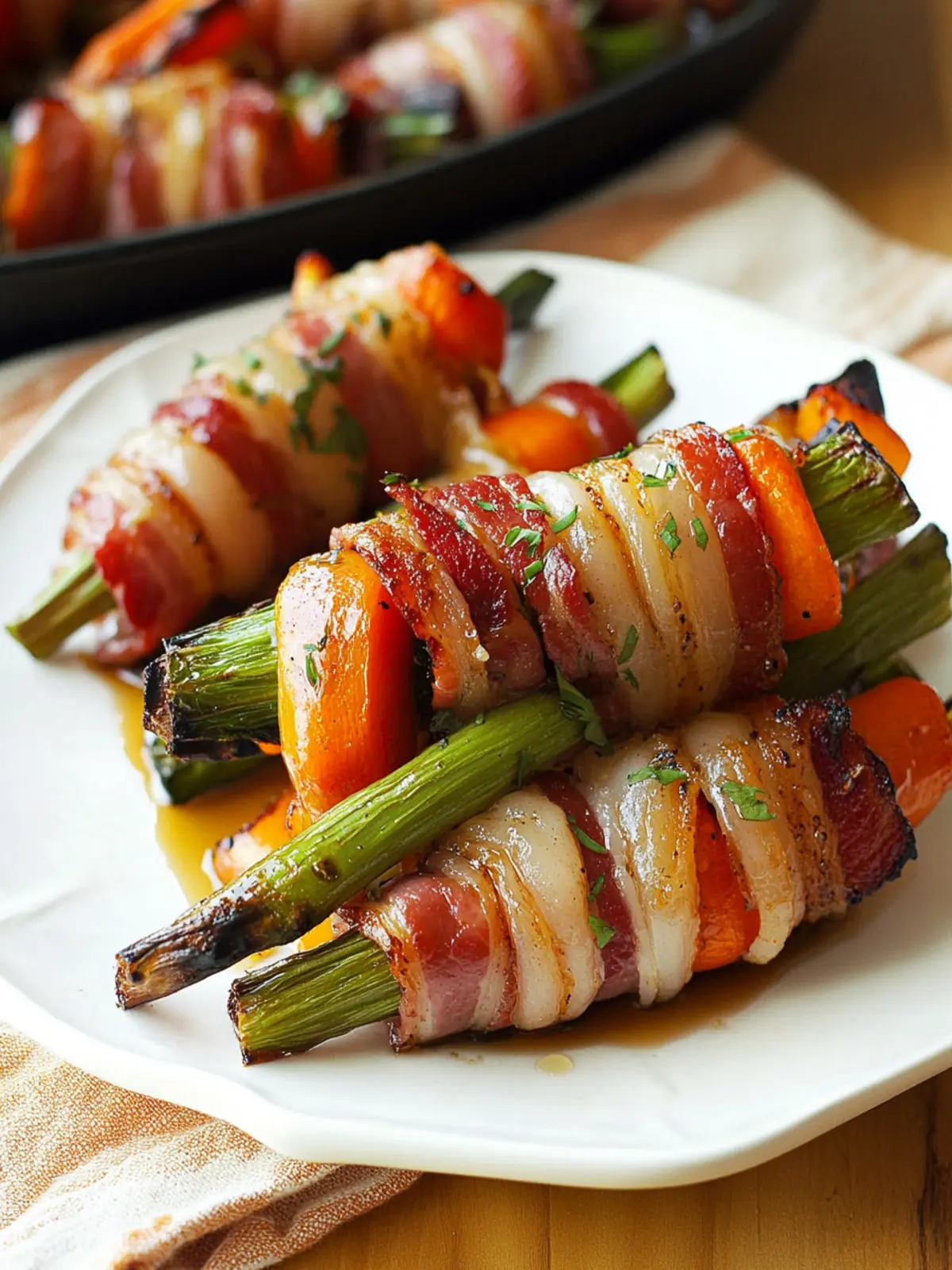 Savor Bacon Wrapped Vegetables with Maple Glaze Magic 4 Bacon Wrapped Vegetables with Maple Glaze