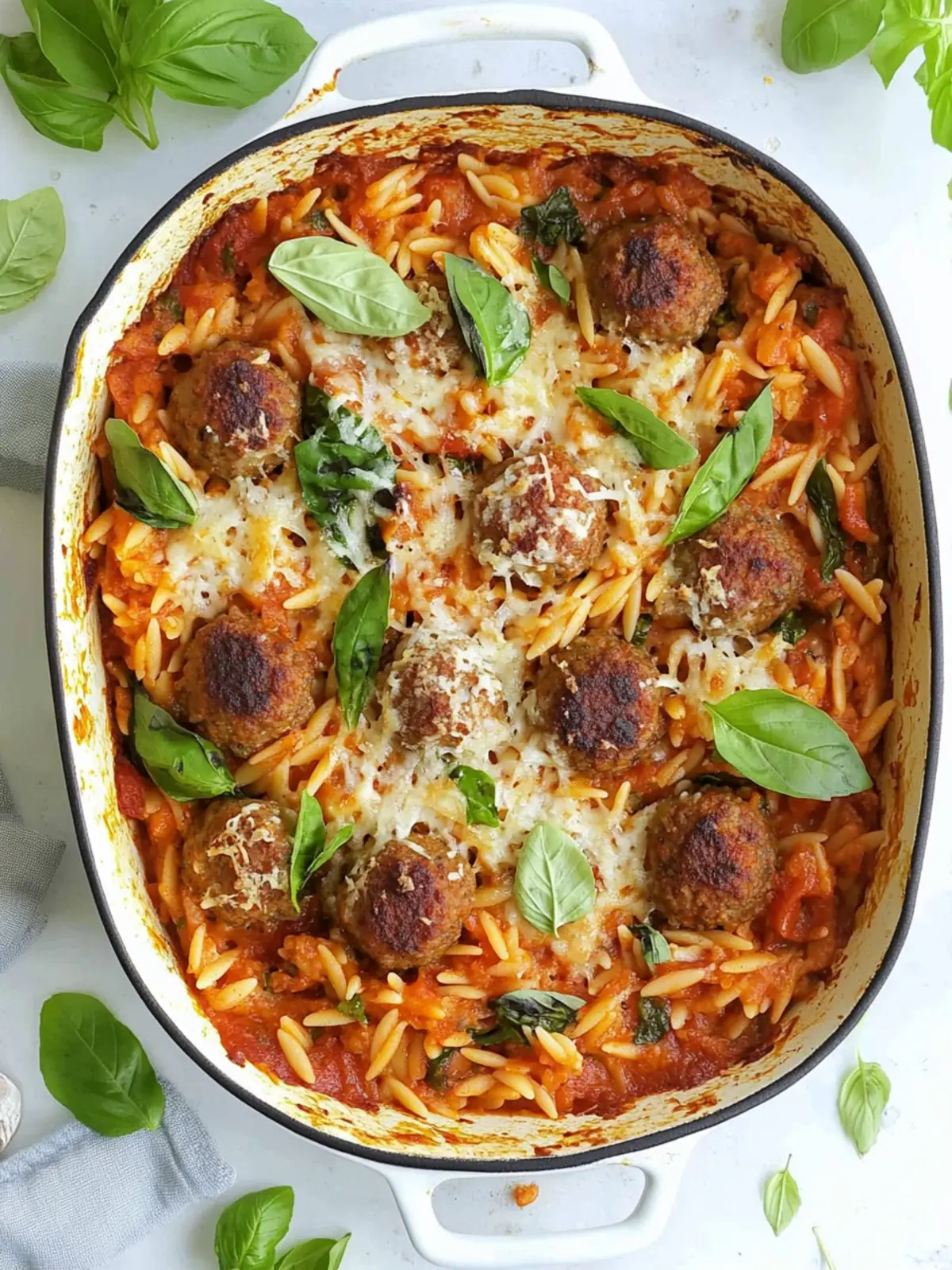 Savory Meatball Orzo Bake One Pot Wonder for Ultimate Cozy Nights 5 Meatball Orzo Bake {One Pot}