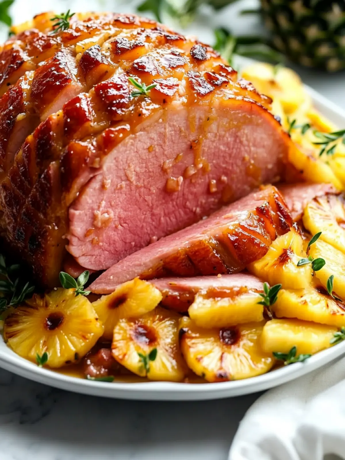 Irresistible Honey-Glazed Ham with Pineapple Perfection 2 Honey-Glazed Ham with Pineapple