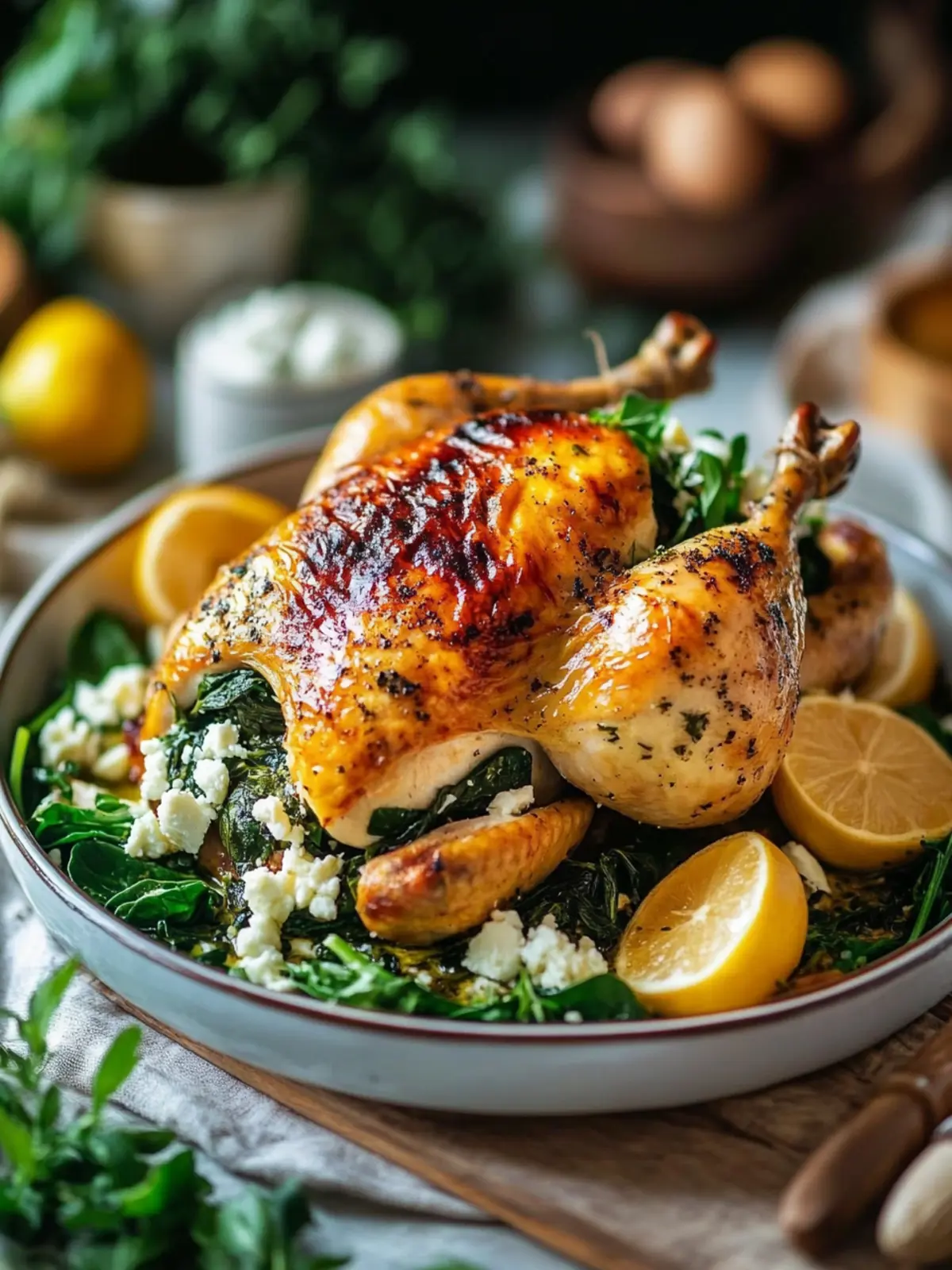 Mouthwatering Stuffed Easter Chicken with Spinach and Feta 4 Stuffed Easter Chicken with Spinach and Feta