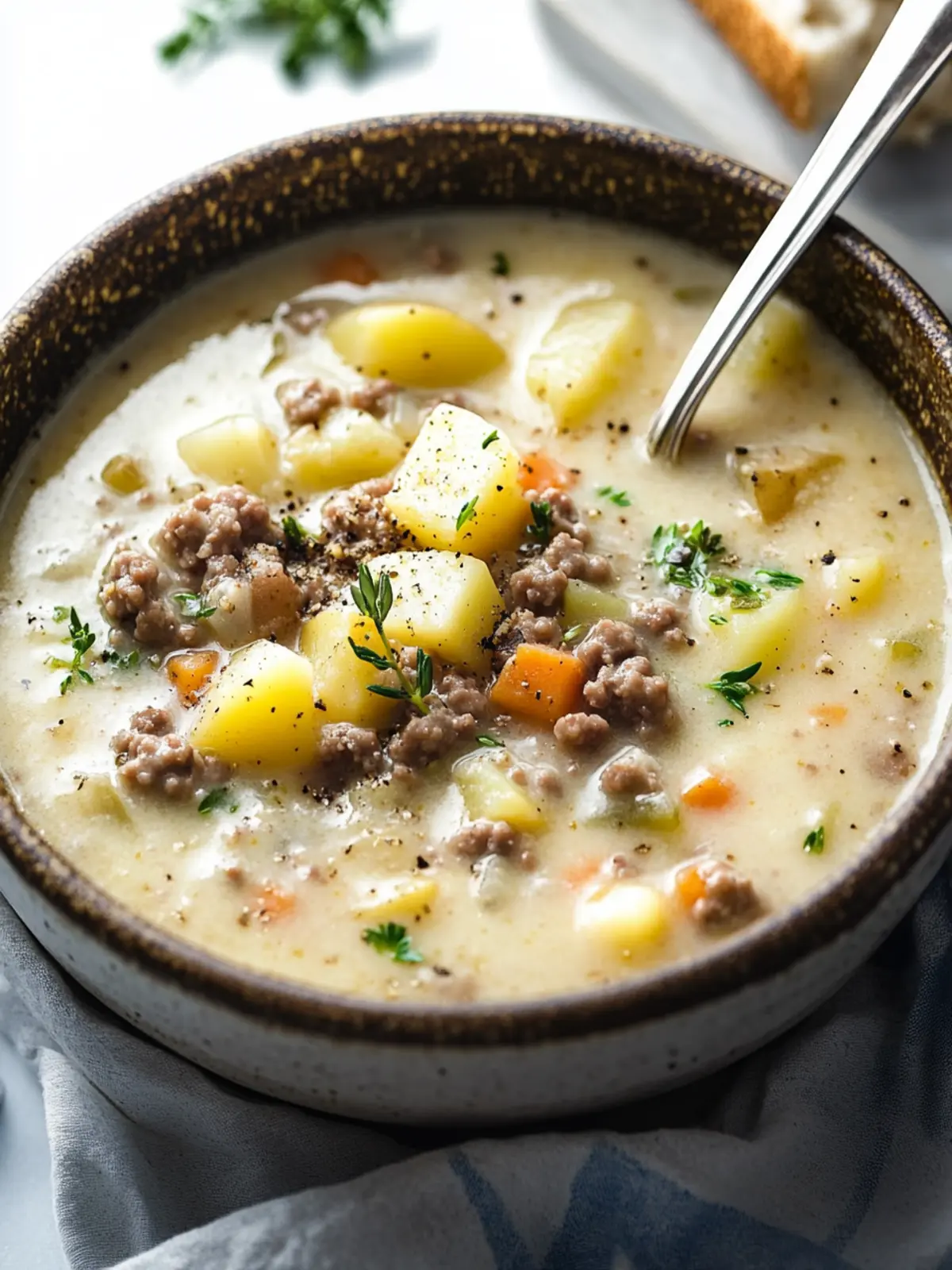 Creamy Hamburger Potato Soup Loaded with Flavor and Comfort 4 Creamy Hamburger Potato Soup
