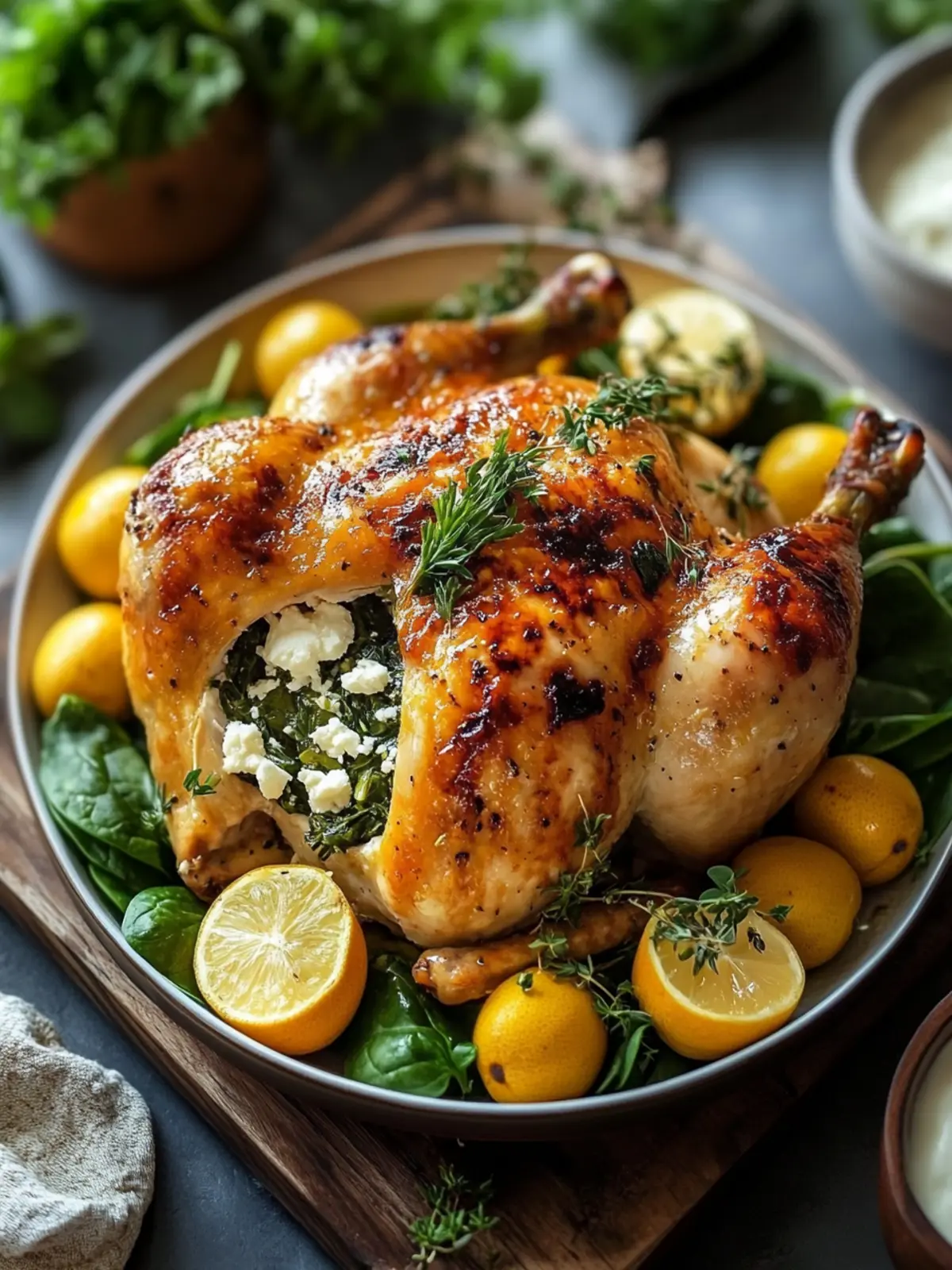Mouthwatering Stuffed Easter Chicken with Spinach and Feta 5 Stuffed Easter Chicken with Spinach and Feta