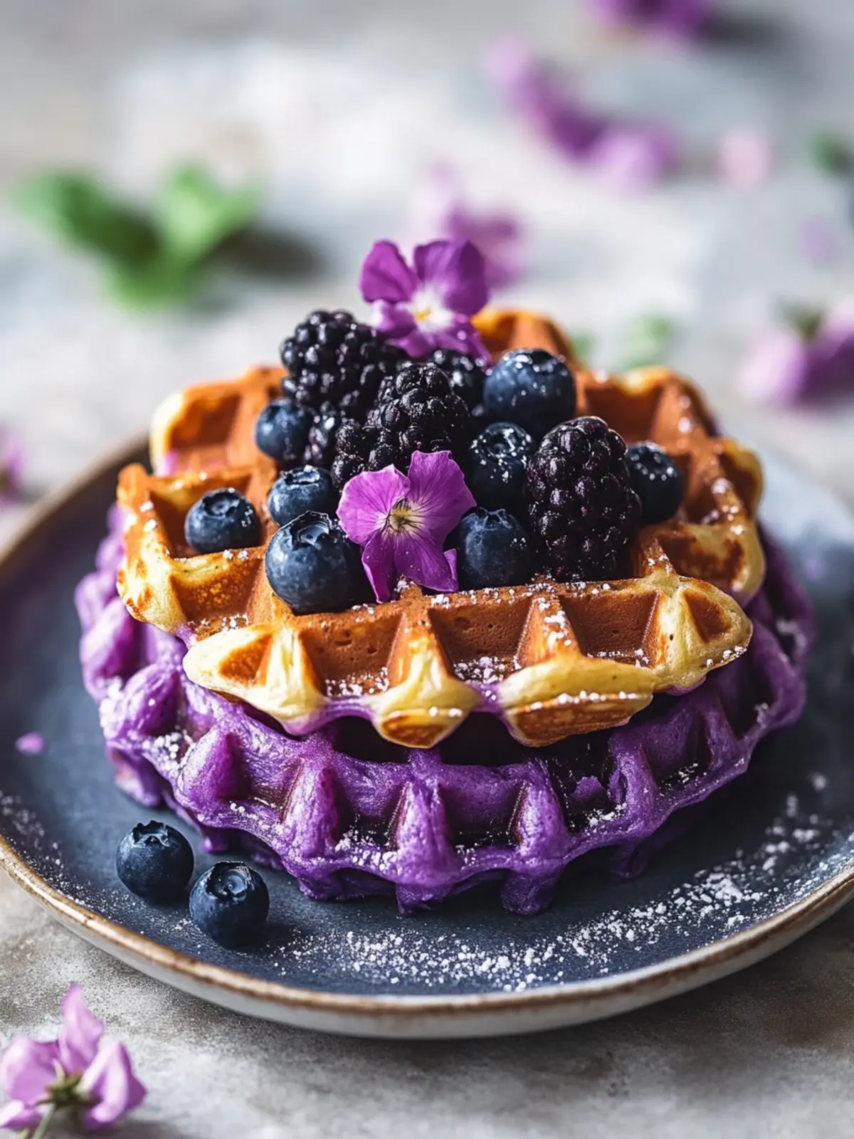 Crispy Ube Waffles for Sweet Weekend Mornings Delight 3 Crispy Ube Waffles