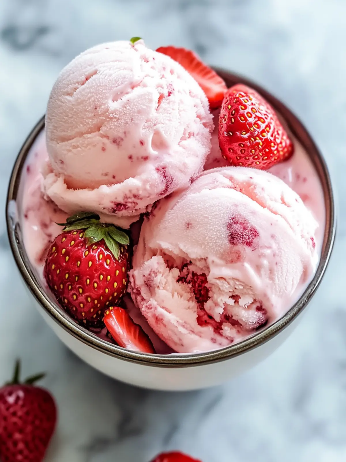 Delicious Strawberry Greek Frozen Yogurt You've Got to Try 2 Strawberry Greek Frozen Yogurt