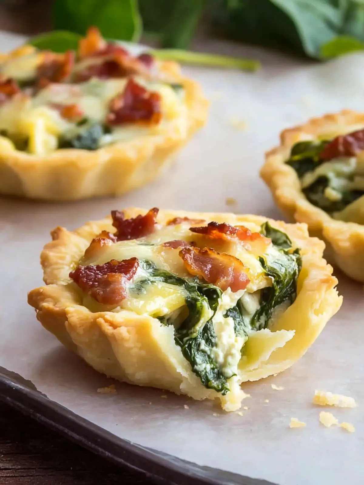Bacon, Cheese and Spinach Tartlets: A Comfort Food Delight 4 Bacon, Cheese and Spinach Tartlets