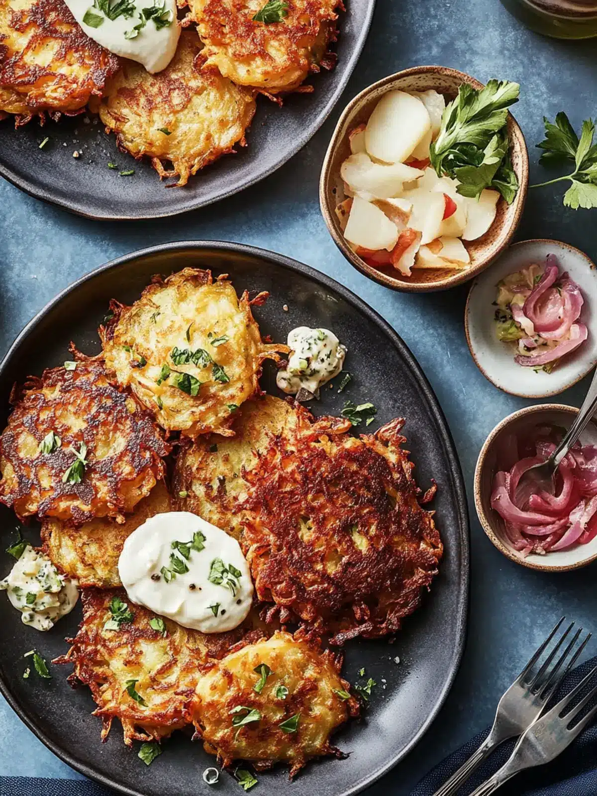 Crispy Potato Latkes: A Cozy Twist on a Classic Delight 2 Crispy Potato Latkes