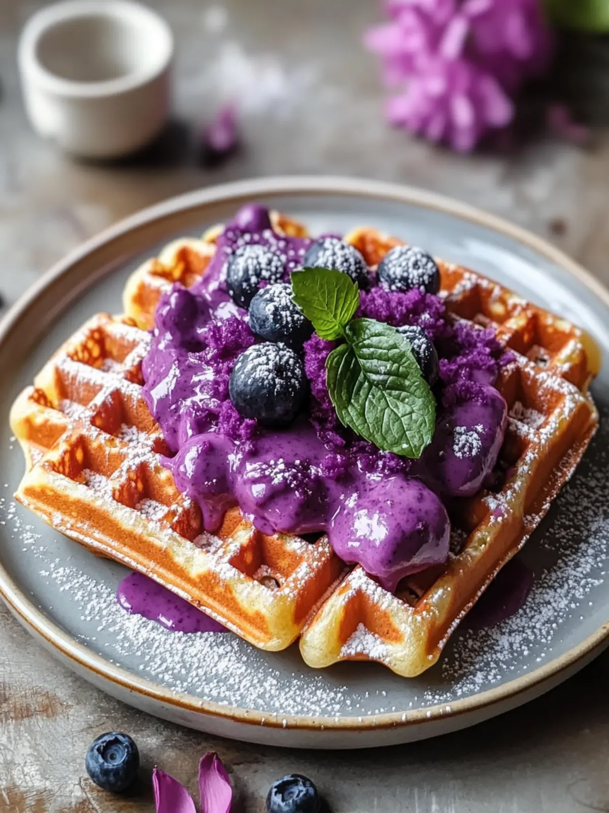 Crispy Ube Waffles for Sweet Weekend Mornings Delight 4 Crispy Ube Waffles