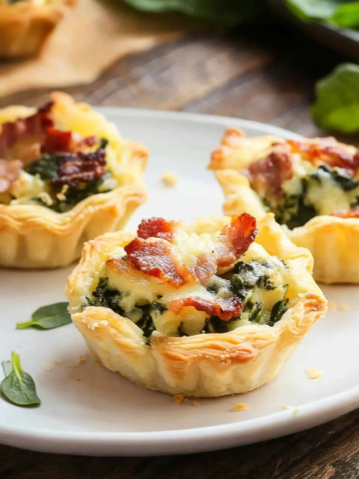 Bacon, Cheese and Spinach Tartlets: A Comfort Food Delight 3 Bacon, Cheese and Spinach Tartlets