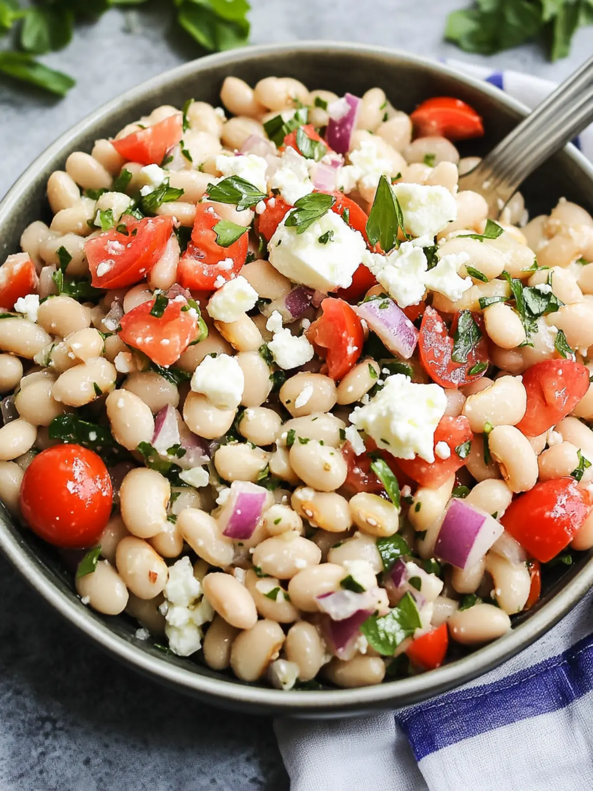 Mediterranean White Bean Salad with Feta That Dazzles Your Tastebuds 4 Mediterranean White Bean Salad with Feta