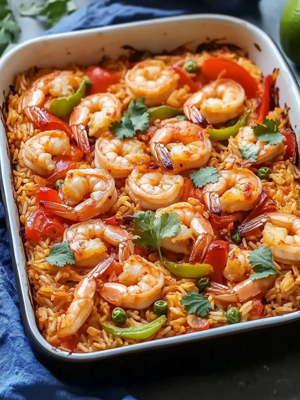 Zesty Shrimp Fajita Rice Bake: Quick Comfort Food Delight 4 Zesty Shrimp Fajita Rice Bake
