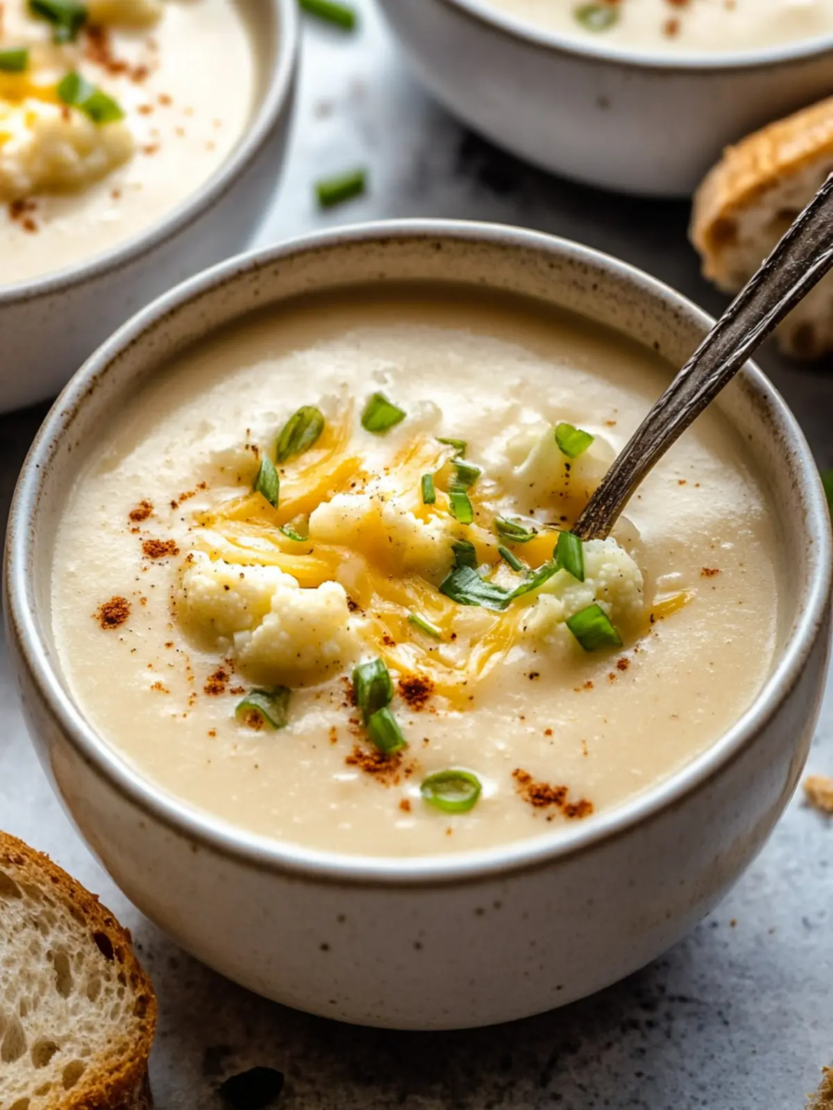 Creamy Roasted Garlic Cheddar Cauliflower Soup Delight 4 Roasted Garlic Cheddar Cauliflower Soup