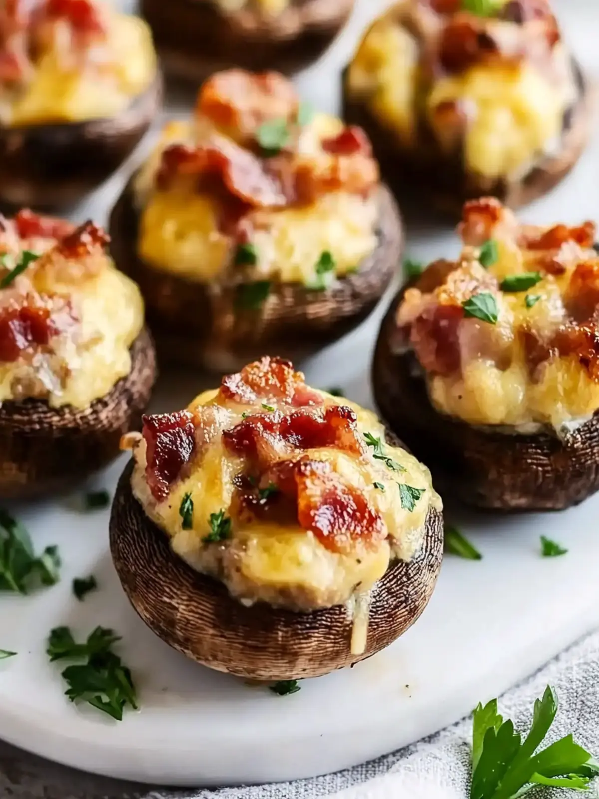 Cheesy Bacon Stuffed Mushrooms: A Savory Bite of Bliss 2 Cheesy Bacon Stuffed Mushrooms