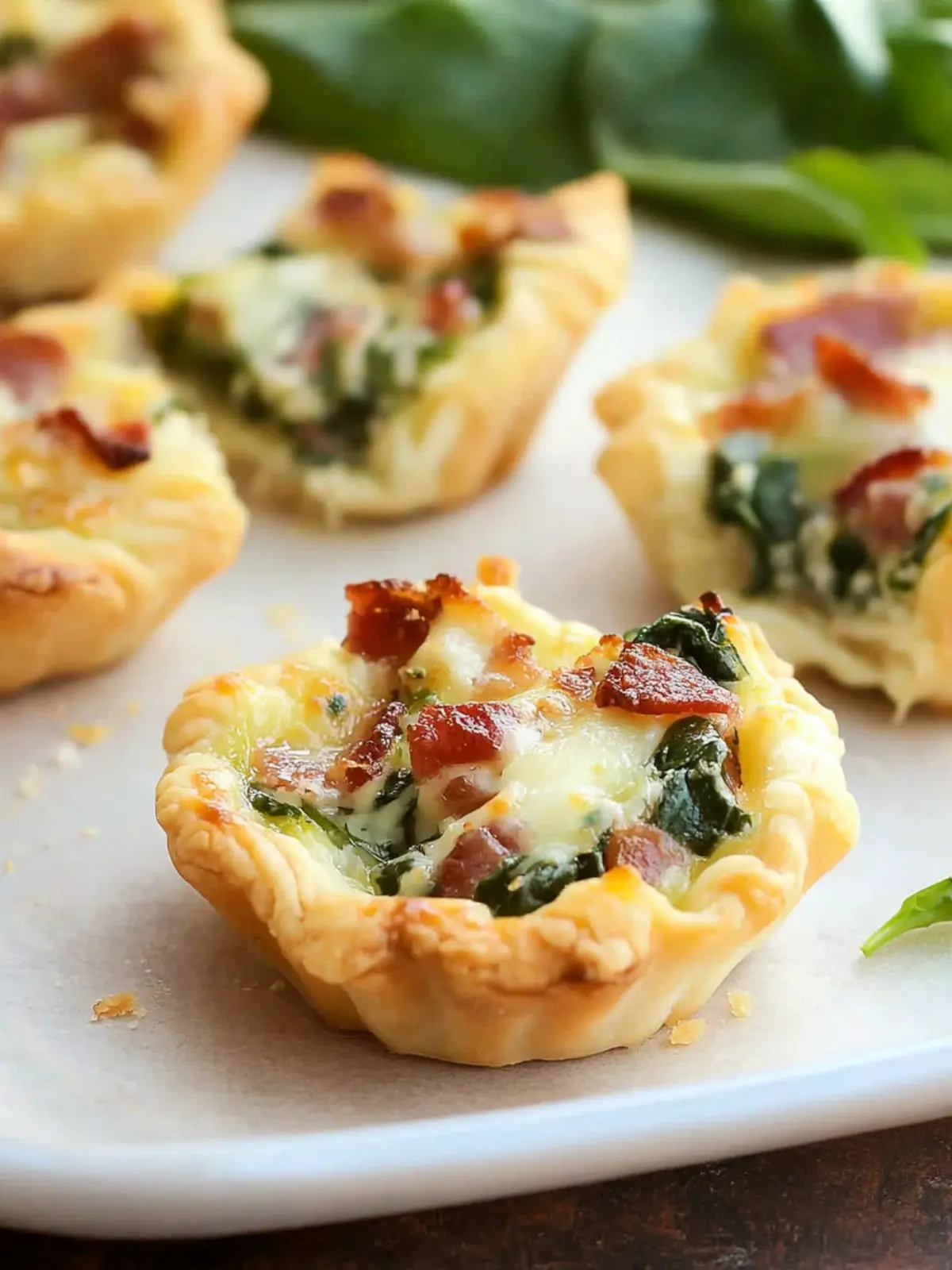 Bacon, Cheese and Spinach Tartlets: A Comfort Food Delight 2 Bacon, Cheese and Spinach Tartlets