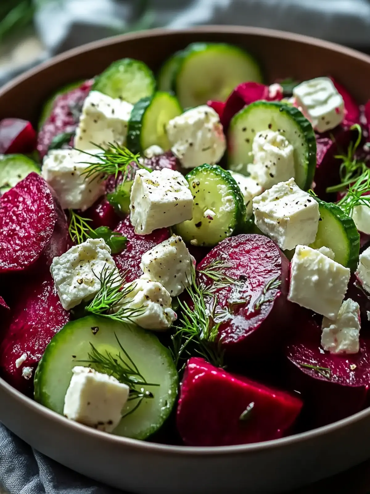 Vibrant Beet Salad with Feta, Cucumbers, and Dill Delight 2 Beet Salad with Feta, Cucumbers, and Dill
