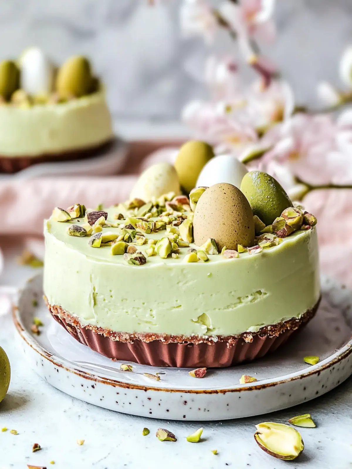 Decadent Pistachio Easter Egg Cheesecake No Bake Delight 4 Pistachio Easter Egg Cheesecake (No Bake)