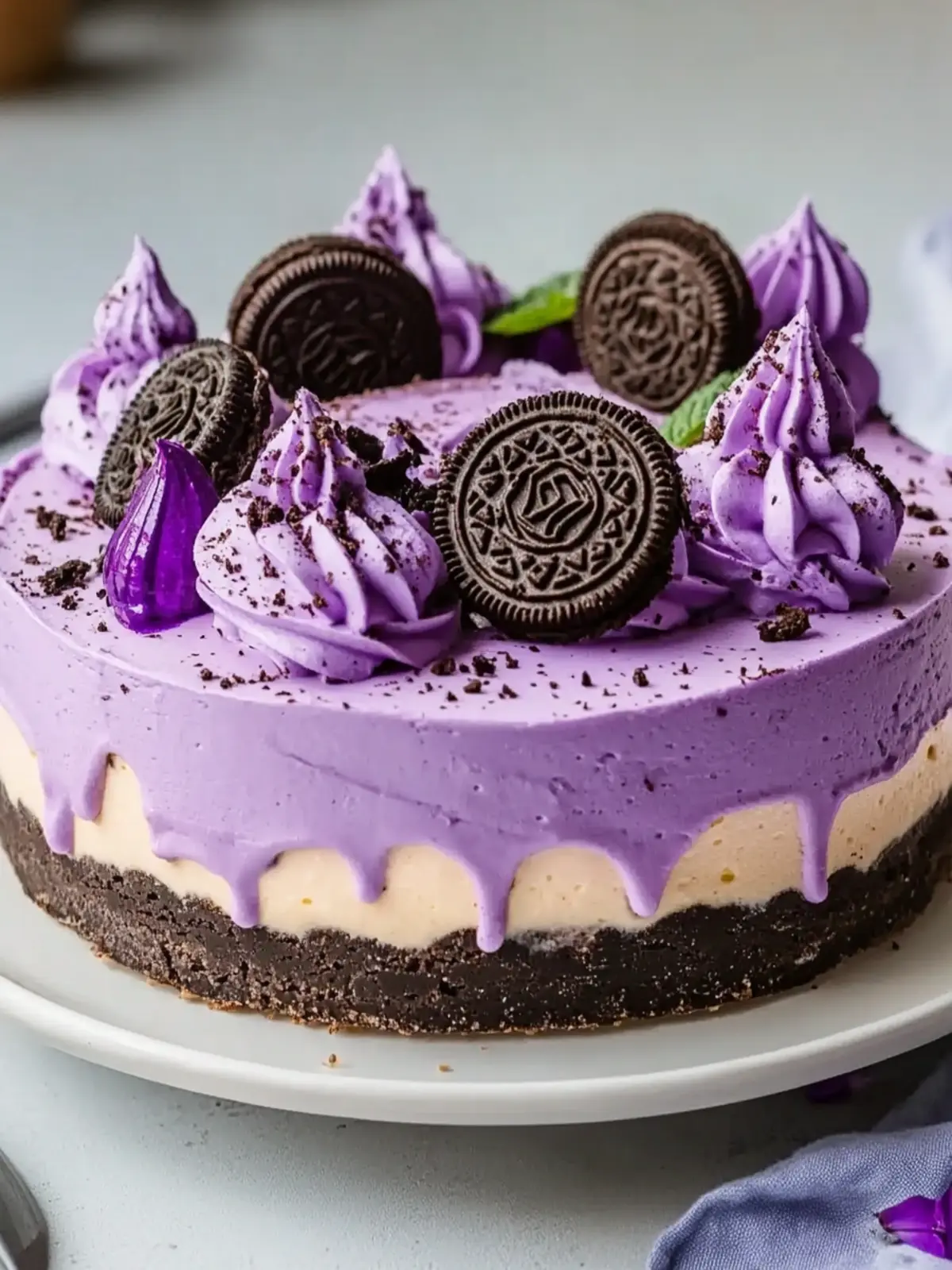 Delicious Ube Oreo Cheesecake Recipe for Sweet Treat Lovers 4 Ube Oreo Cheesecake Recipe