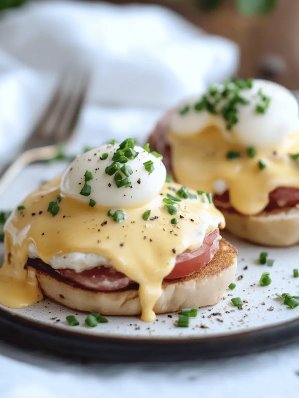 Perfect Eggs Benedict with Creamy Hollandaise at Home 2 Eggs Benedict