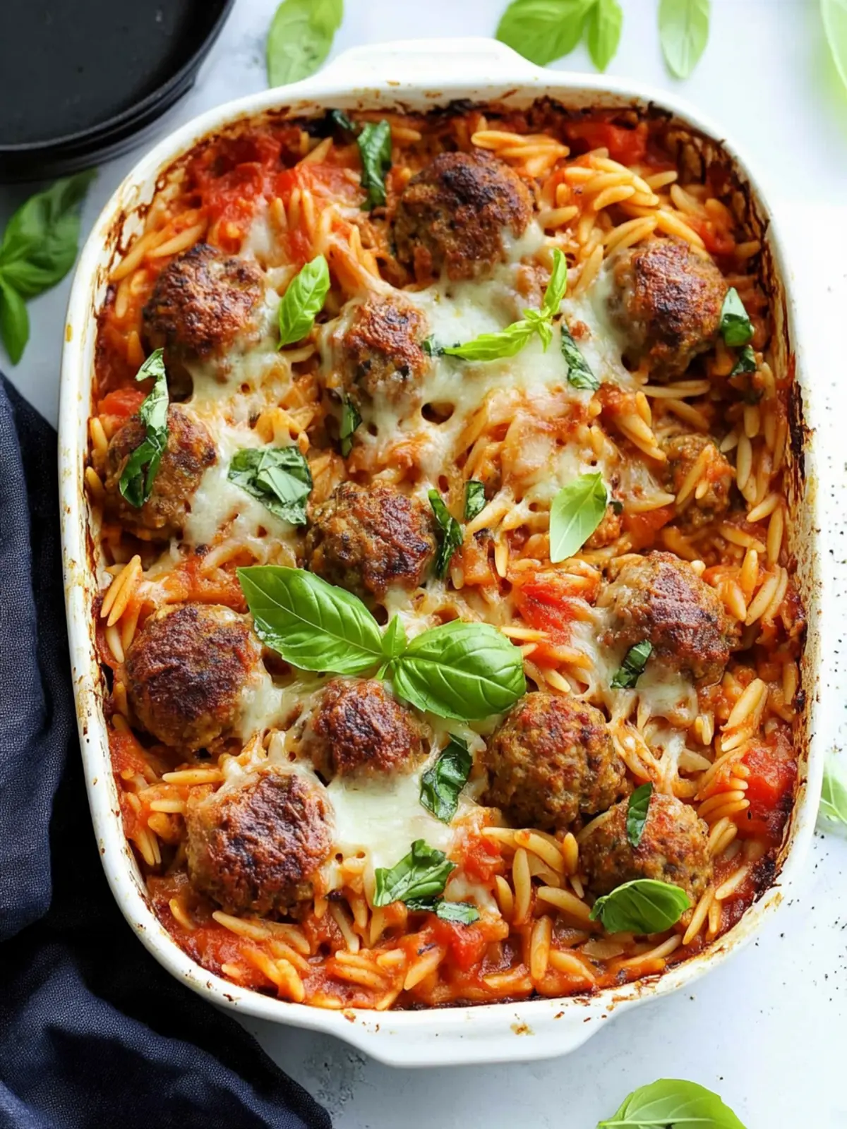 Savory Meatball Orzo Bake One Pot Wonder for Ultimate Cozy Nights 2 Meatball Orzo Bake {One Pot}