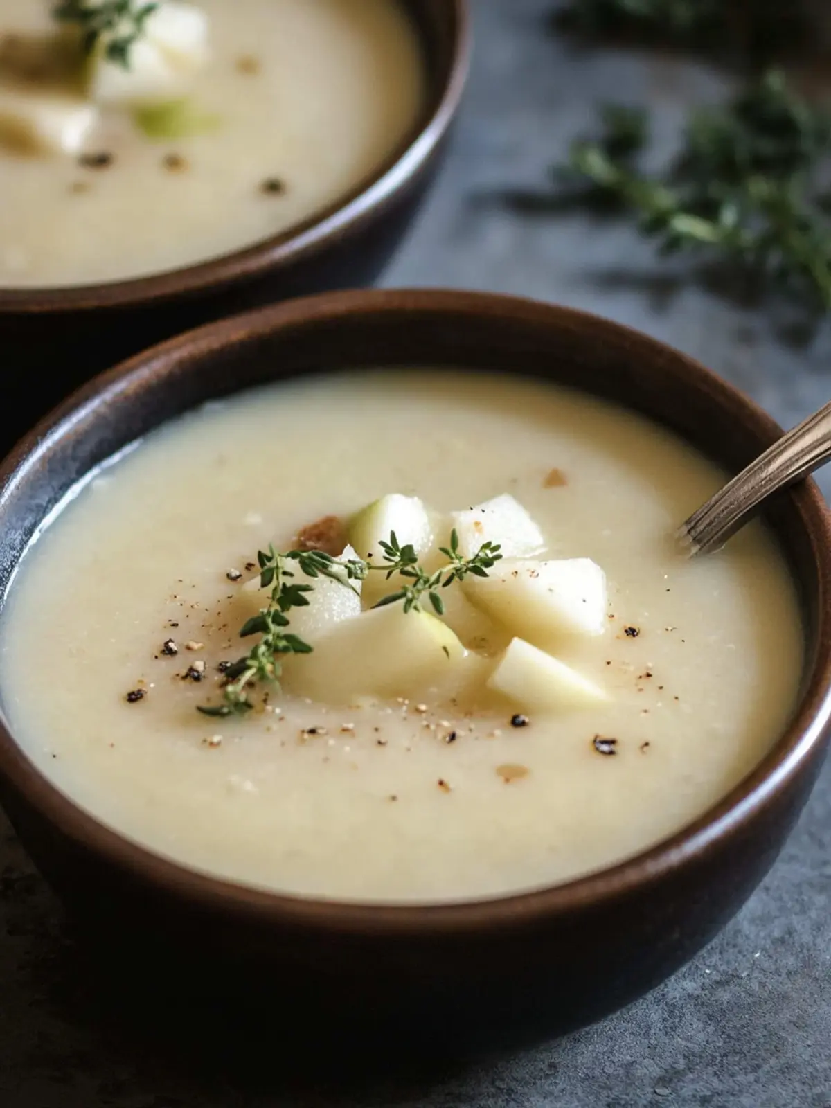 Creamy Vegan Jerusalem Artichoke Soup With Apples Delight 4 Creamy, Vegan Jerusalem Artichoke Soup With Apples