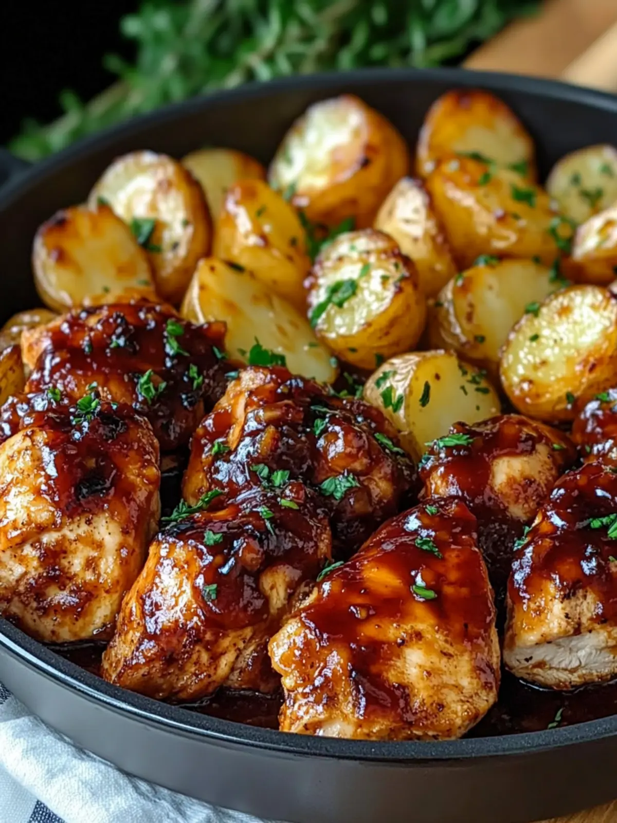 Savor Honey BBQ Chicken Potatoes for a Cozy Dinner Delight 2 Honey BBQ Chicken Potatoes